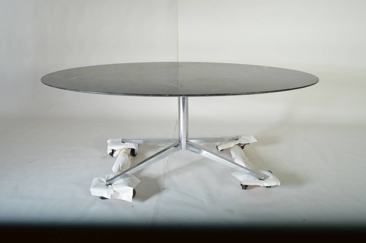 American Verde Marble Oval Dining Table by Florence Knoll for Knoll International