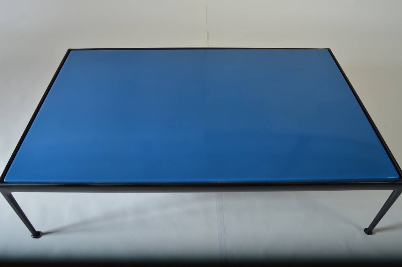 American Richard Schultz for Knoll Outdoor Coffee Table in Rare Blue and Black