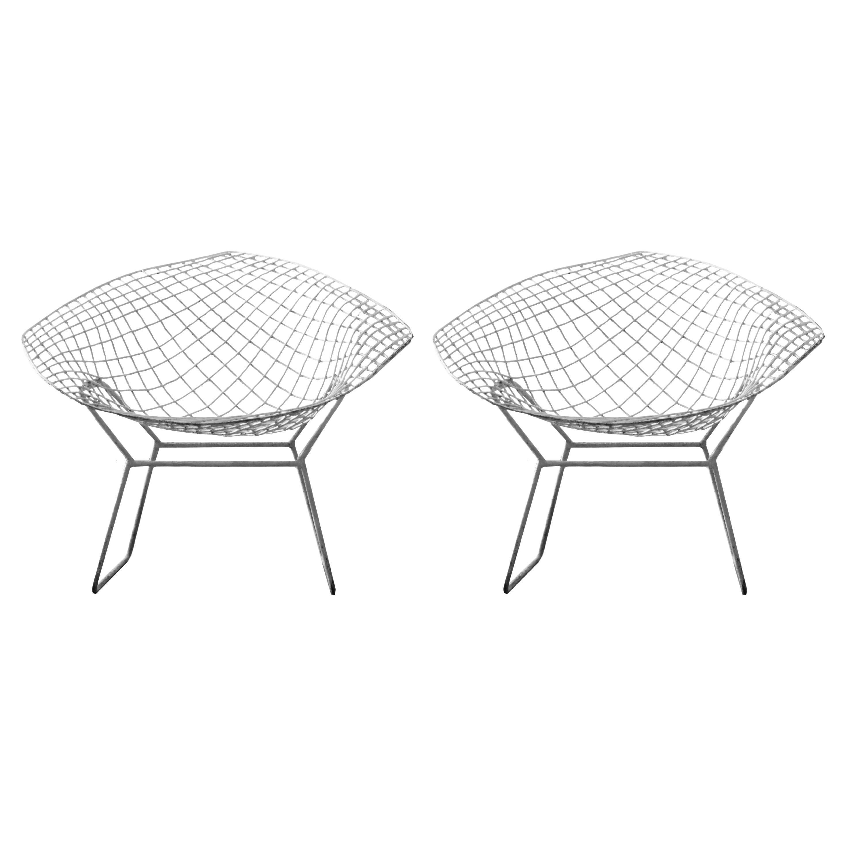 "Diamond" Chairs by Harry Bertoia 'Set of 2'