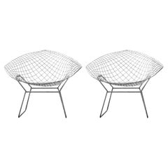 "Diamond" Chairs by Harry Bertoia 'Set of 2'