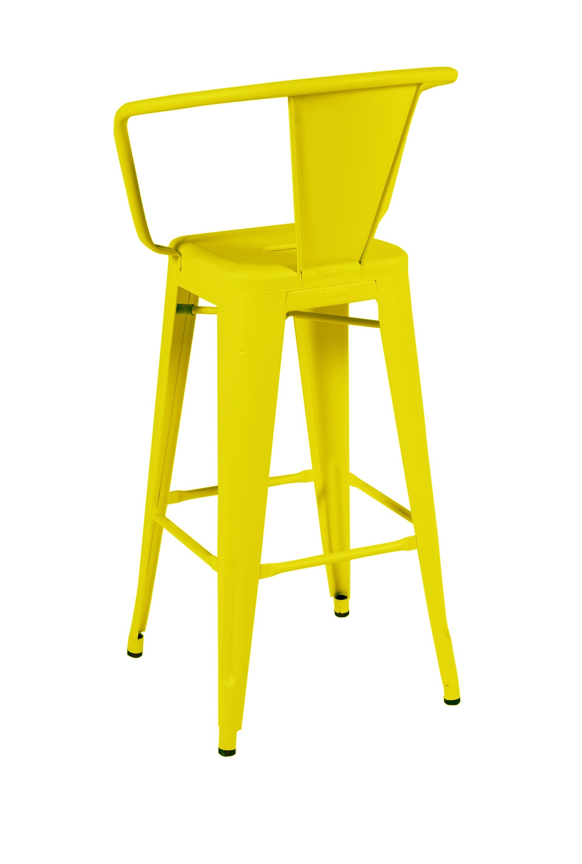 For Sale: Yellow (Citron) HA75 Steel Stool in Essential Colors by Tolix 3