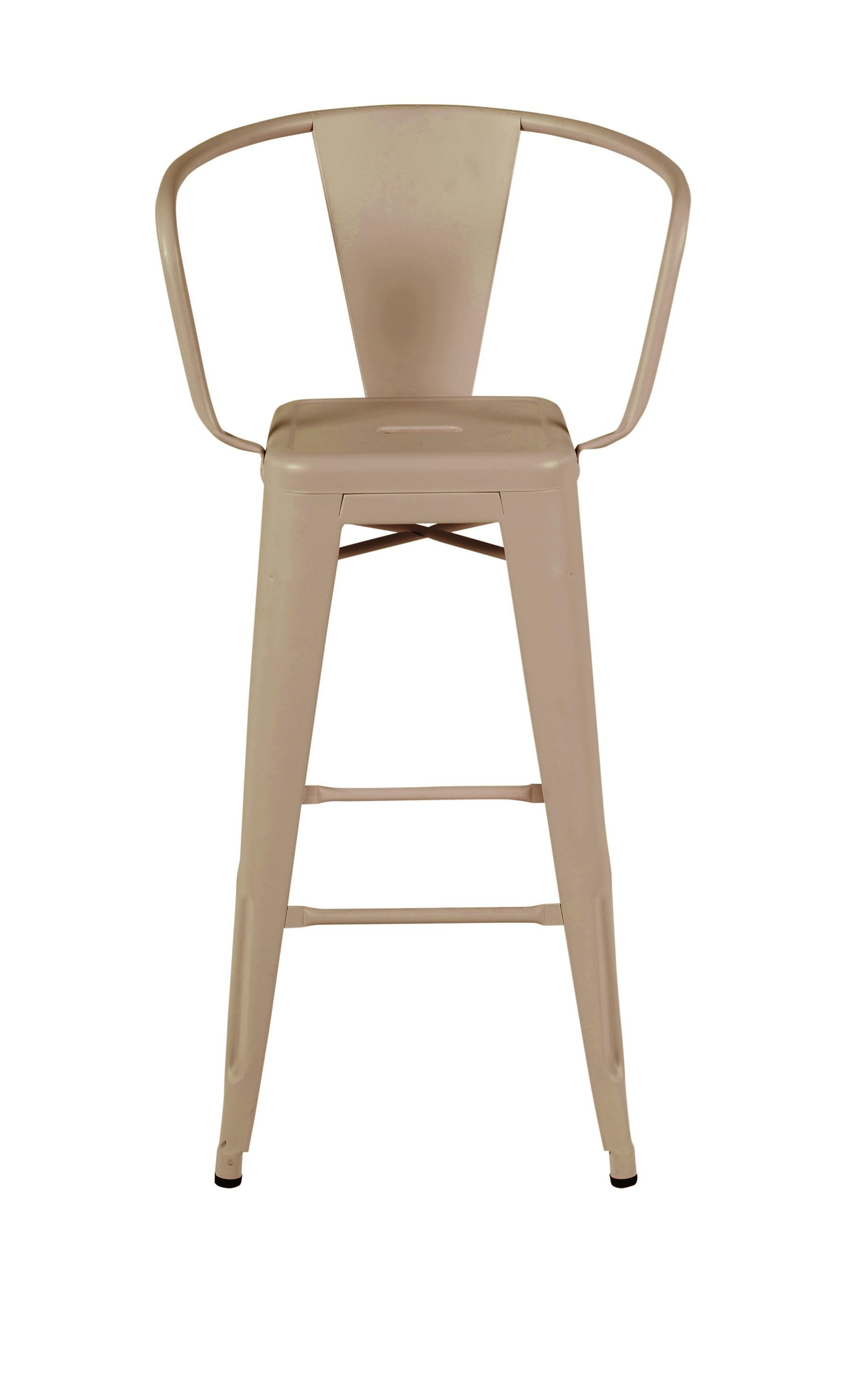 For Sale: Brown (Muscade) HA75 Steel Stool in Essential Colors by Tolix
