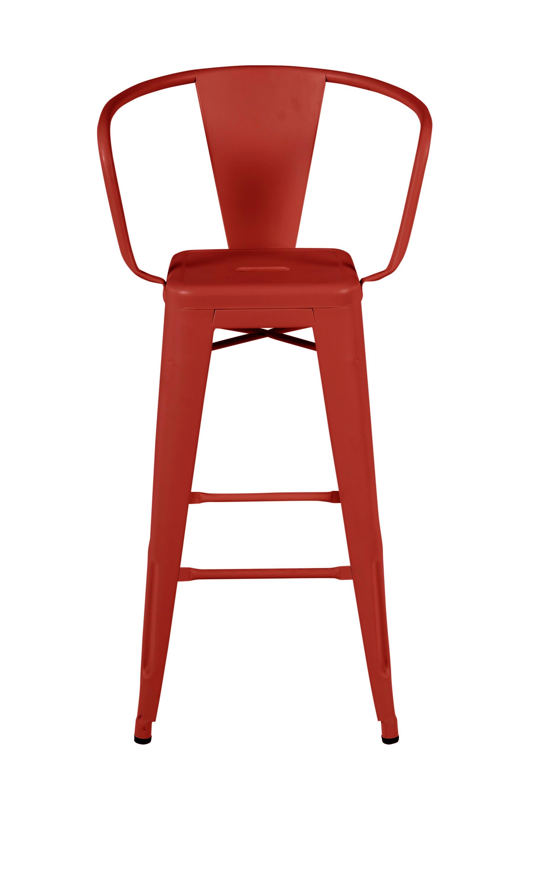 For Sale: Red (Piment) HA75 Steel Stool in Essential Colors by Tolix