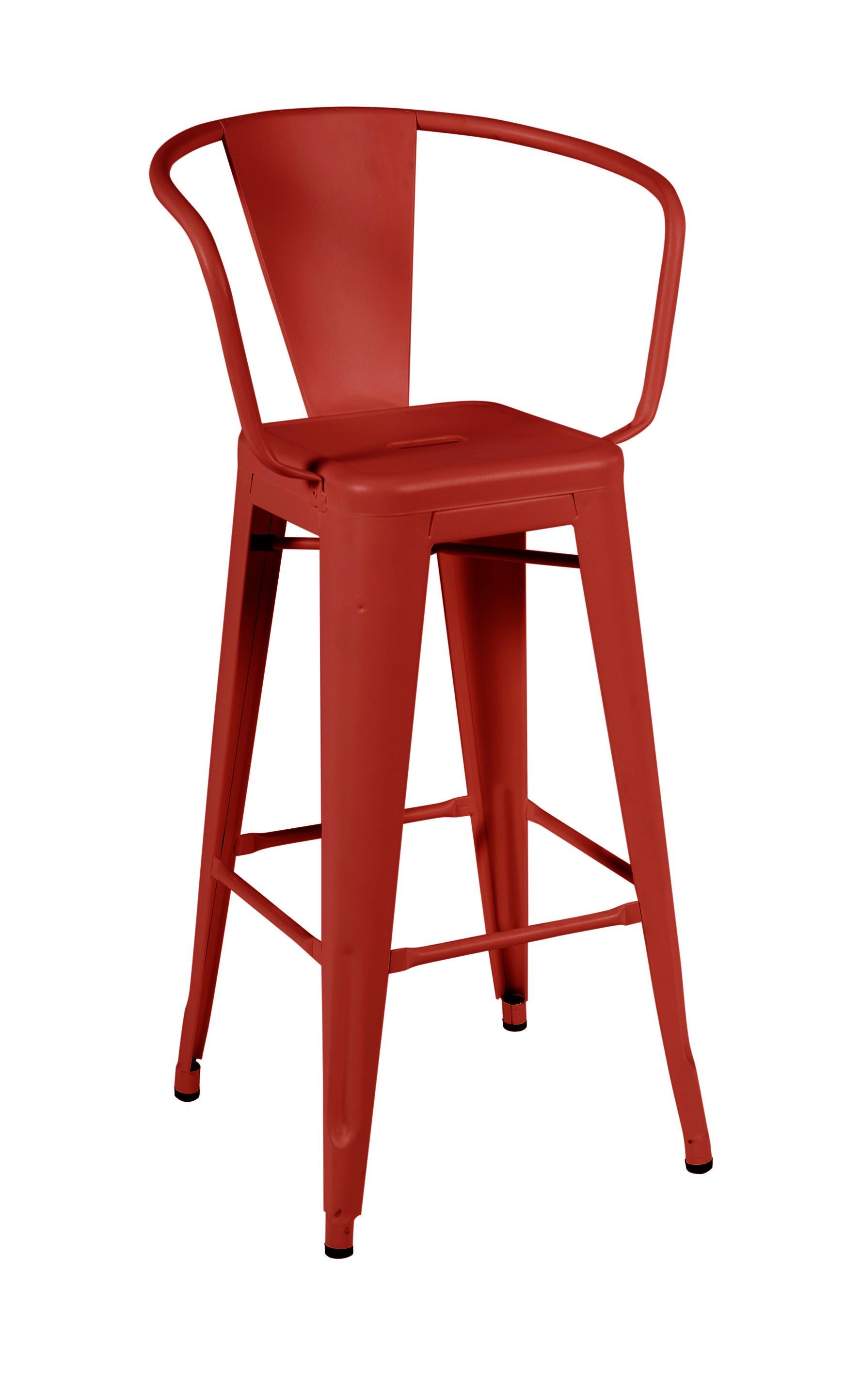 For Sale: Red (Piment) HA75 Steel Stool in Essential Colors by Tolix 2