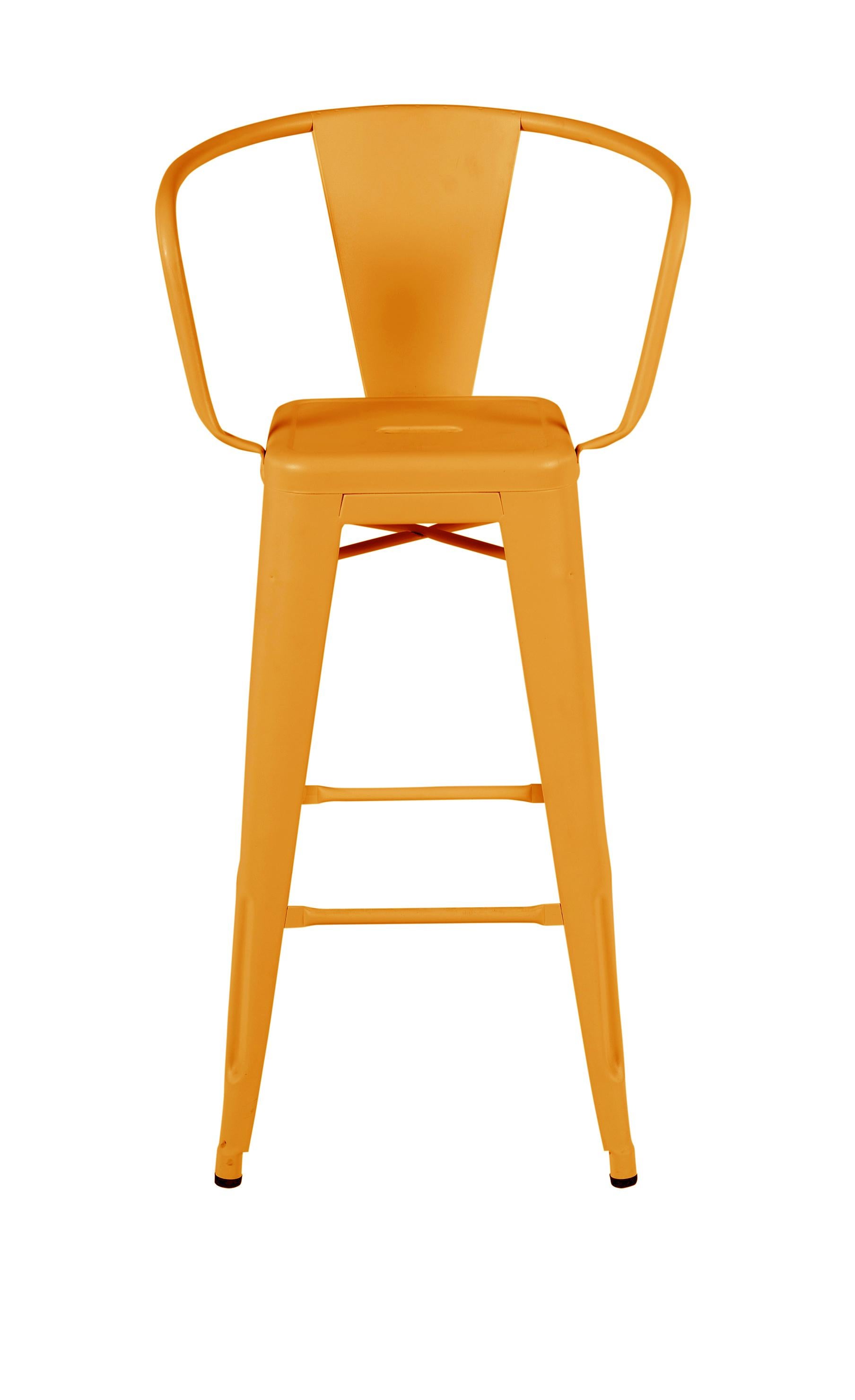 For Sale: Orange (Potiron) HA75 Steel Stool in Essential Colors by Tolix
