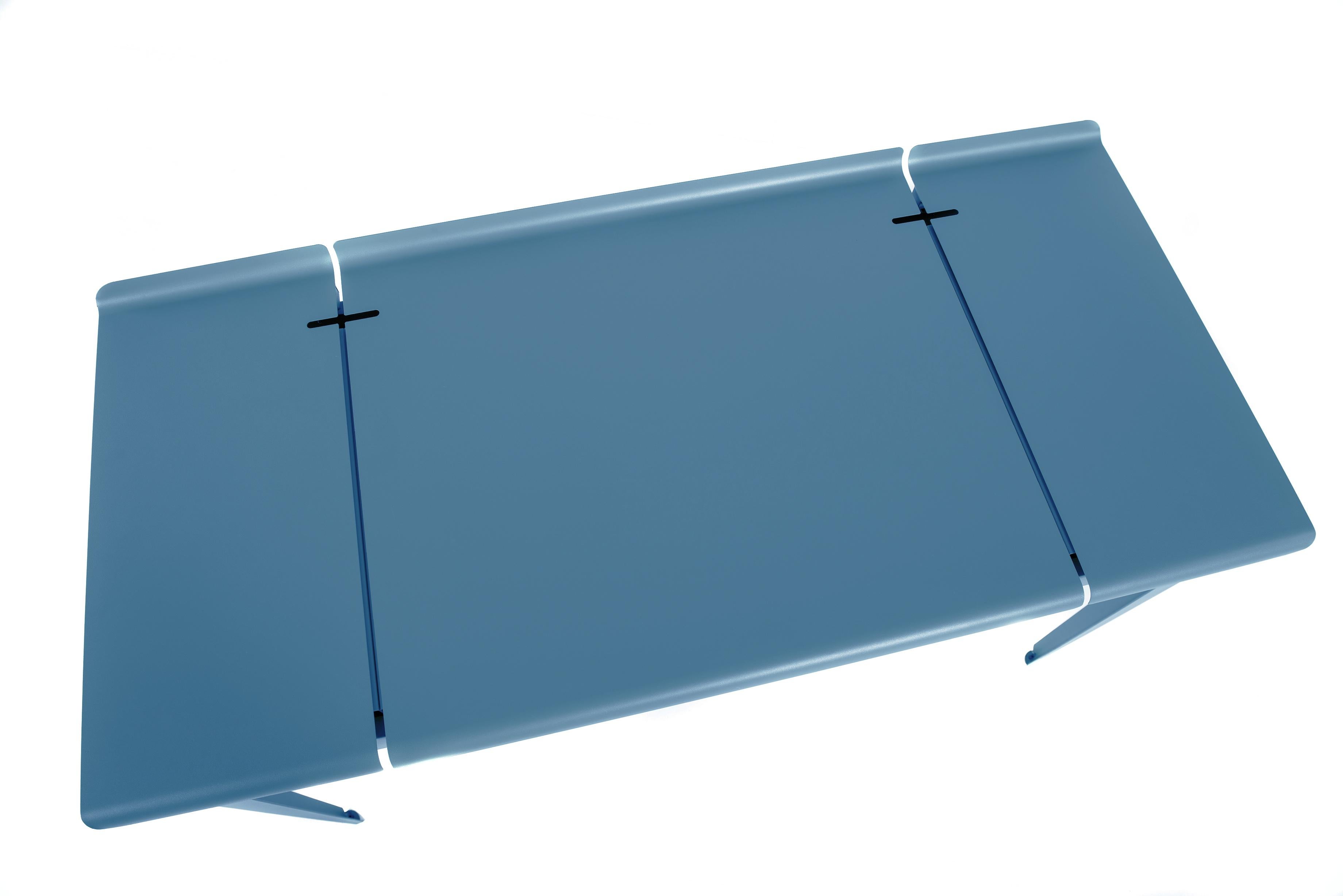 For Sale: Blue (Bleu Provence) Large Flap Desk 60x130 in Pop Colors by Sebastian Berge and Tolix 2