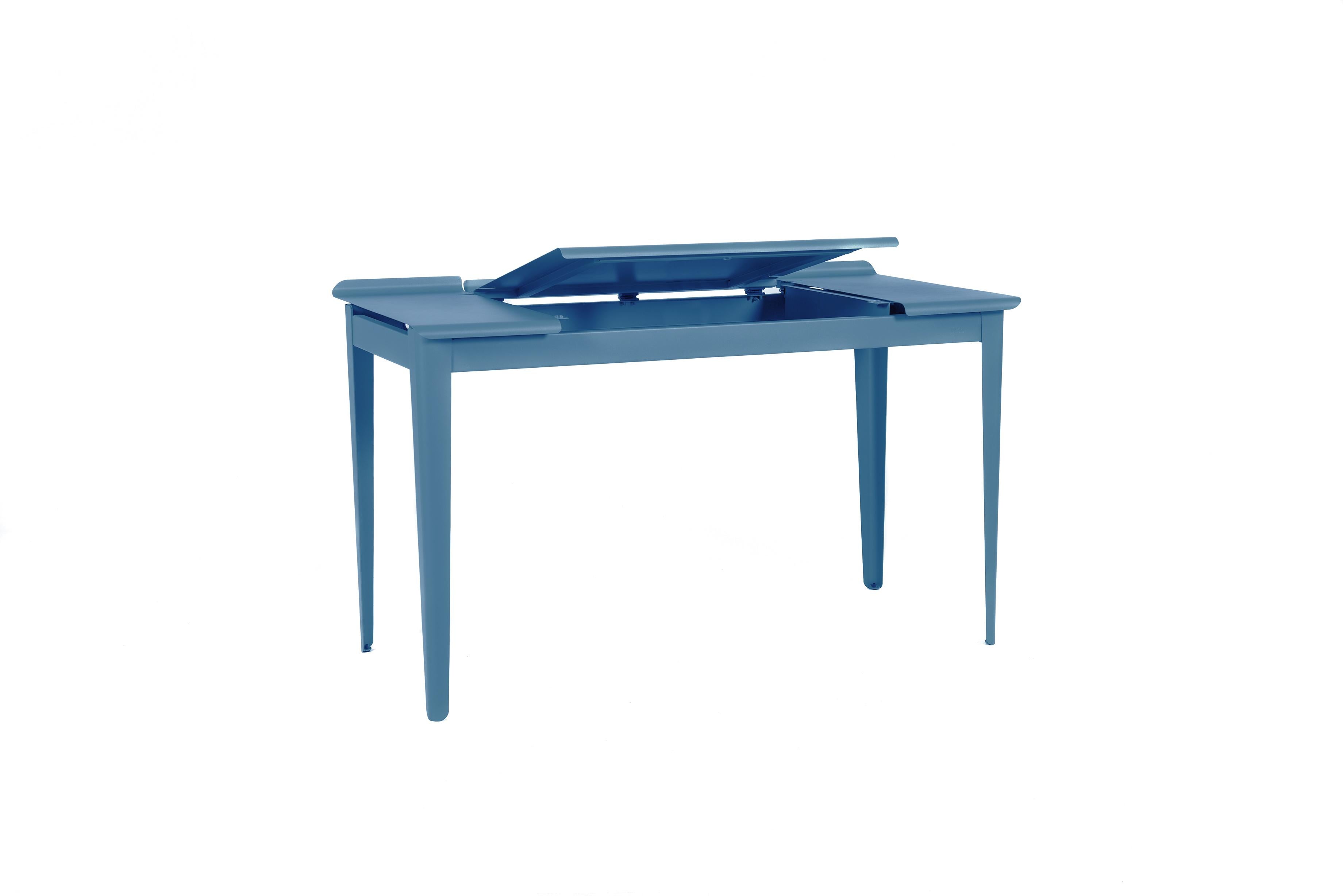 For Sale: Blue (Bleu Provence) Large Flap Desk 60x130 in Pop Colors by Sebastian Berge and Tolix 3