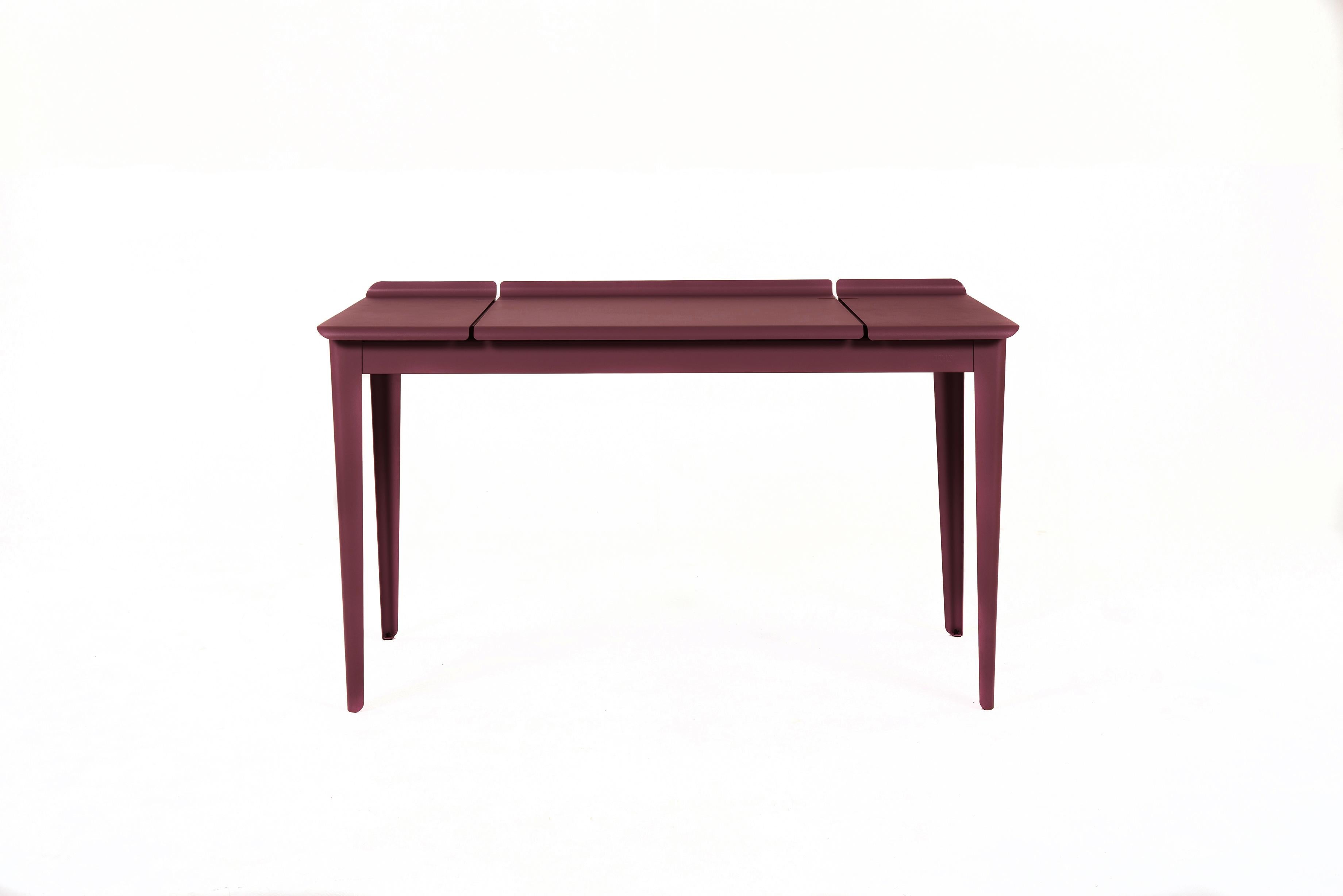 For Sale: Purple (Bourgogne) Large Flap Desk 60x130 in Pop Colors by Sebastian Berge and Tolix