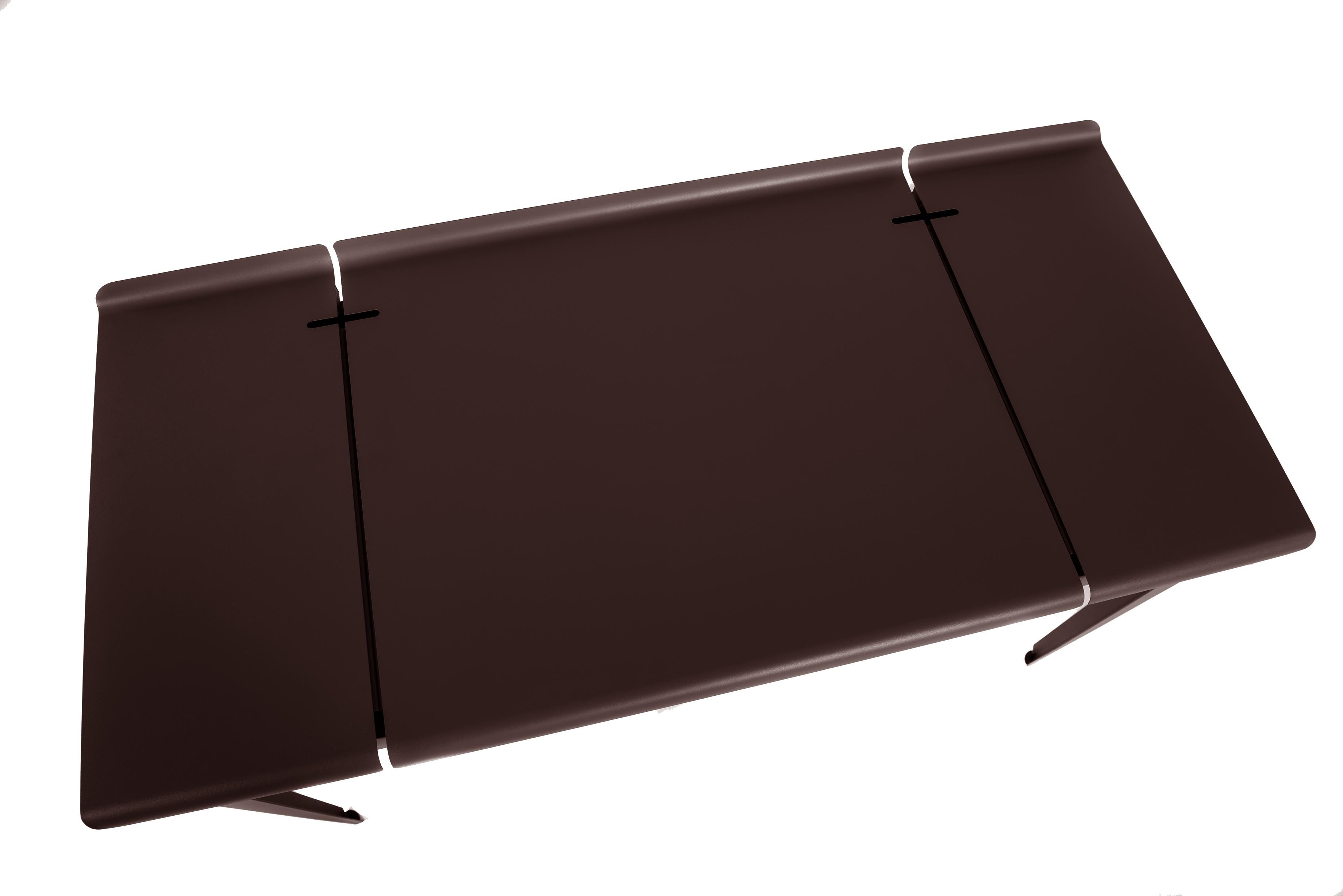 For Sale: Brown (Chocolat Noir) Large Flap Desk 60x130 in Pop Colors by Sebastian Berge and Tolix 2