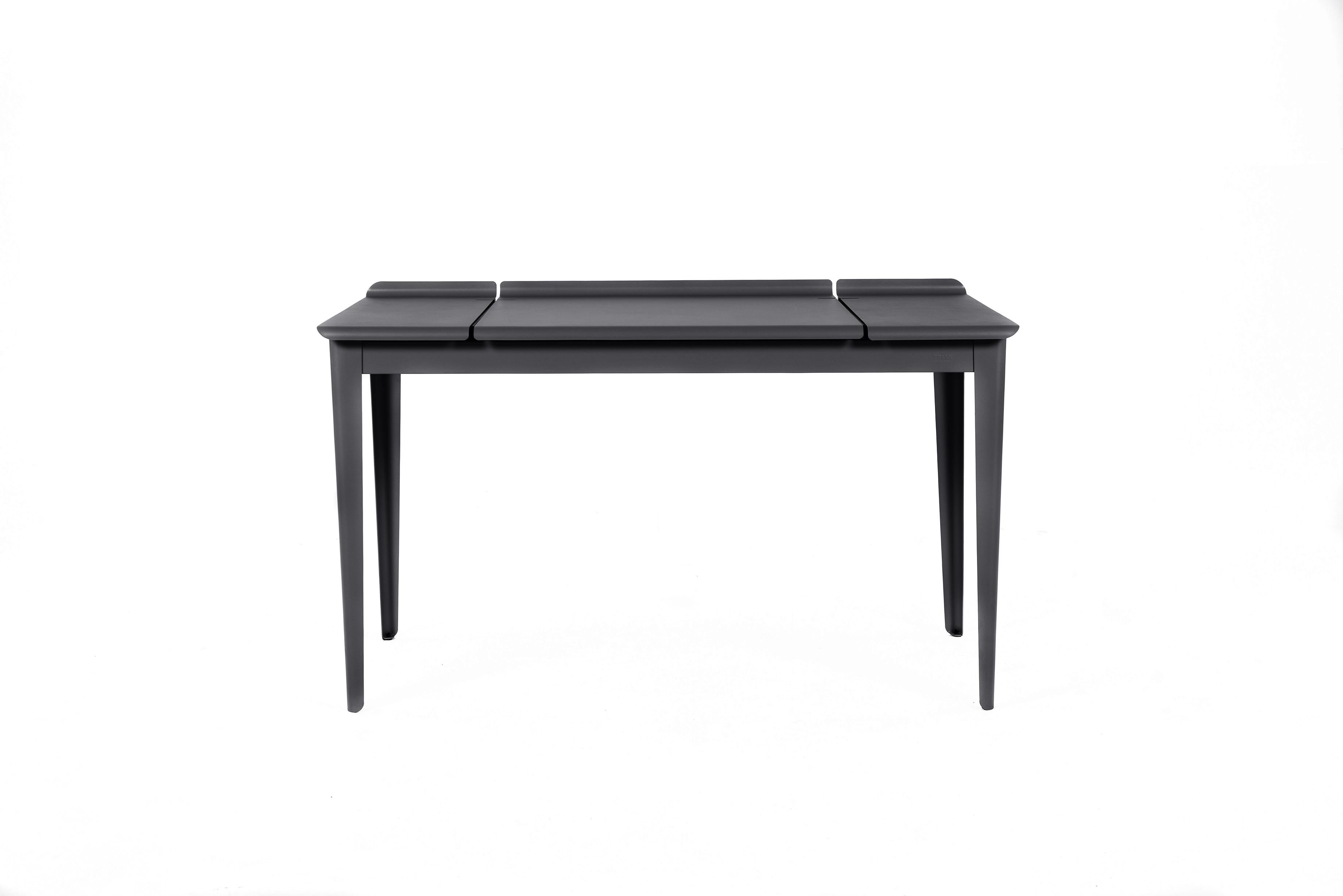 For Sale: Gray (Graphite) Large Flap Desk 60x130 in Pop Colors by Sebastian Berge and Tolix