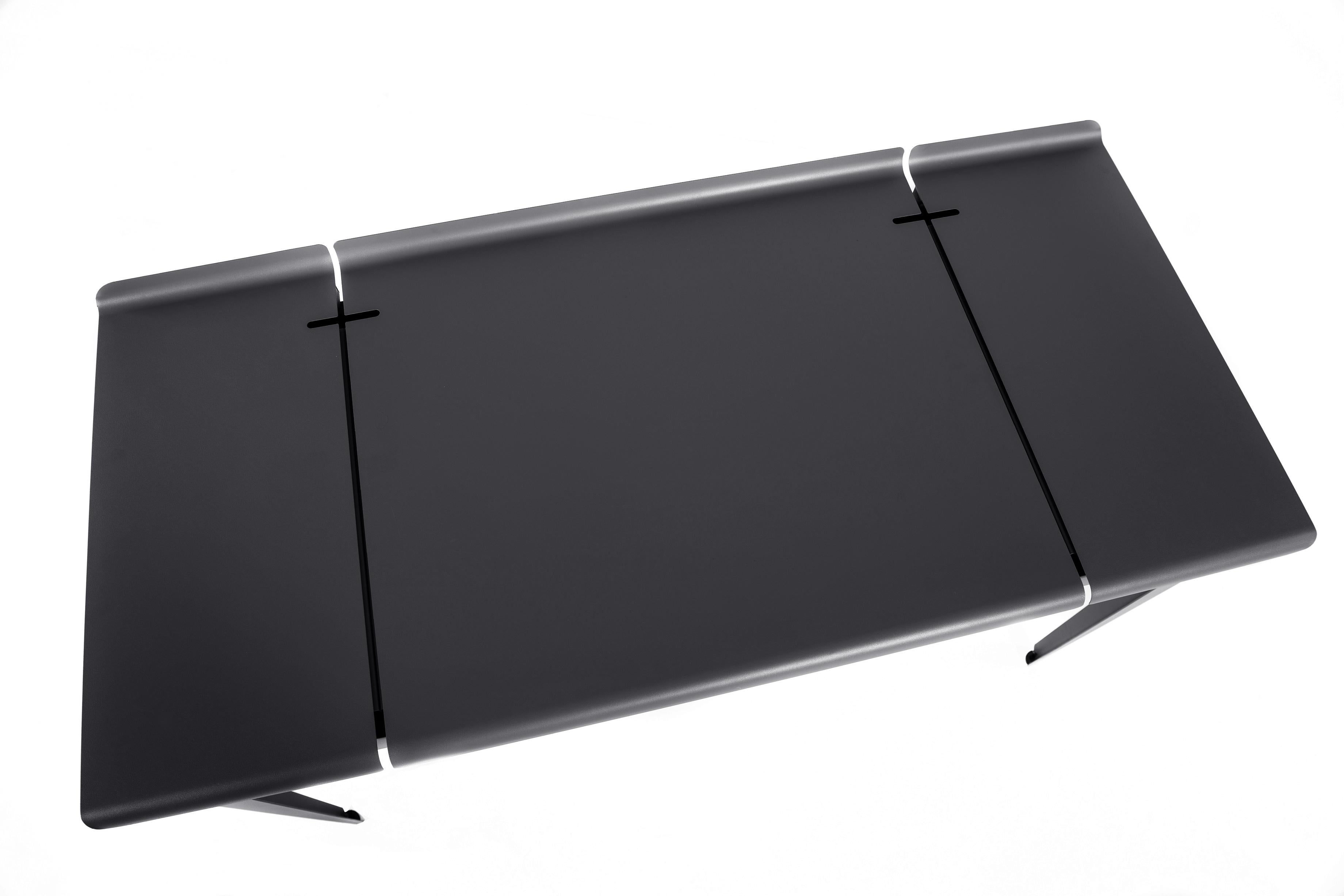 For Sale: Gray (Graphite) Large Flap Desk 60x130 in Pop Colors by Sebastian Berge and Tolix 2