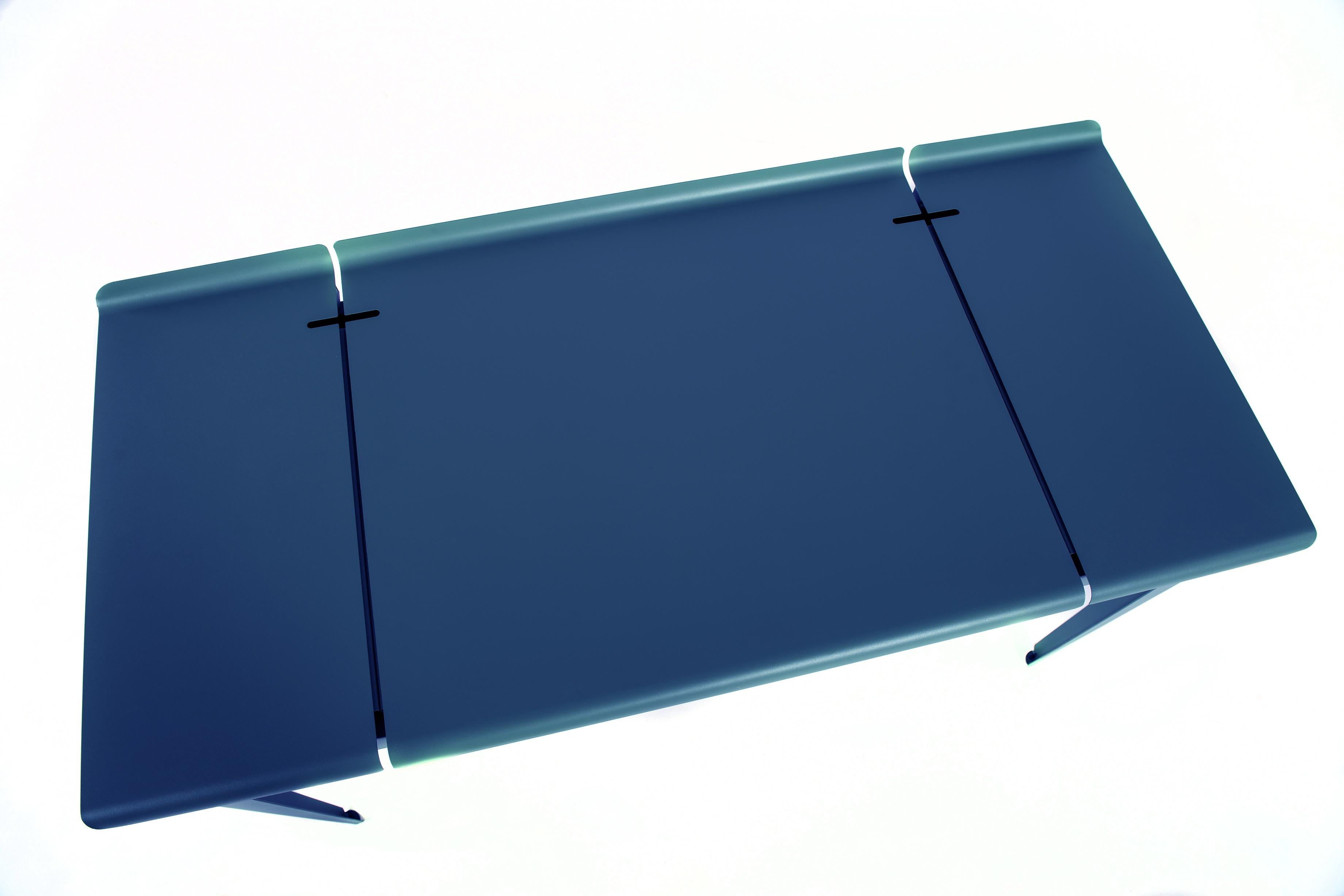 For Sale: Blue (Myrtille) Large Flap Desk 60x130 in Pop Colors by Sebastian Berge and Tolix 2