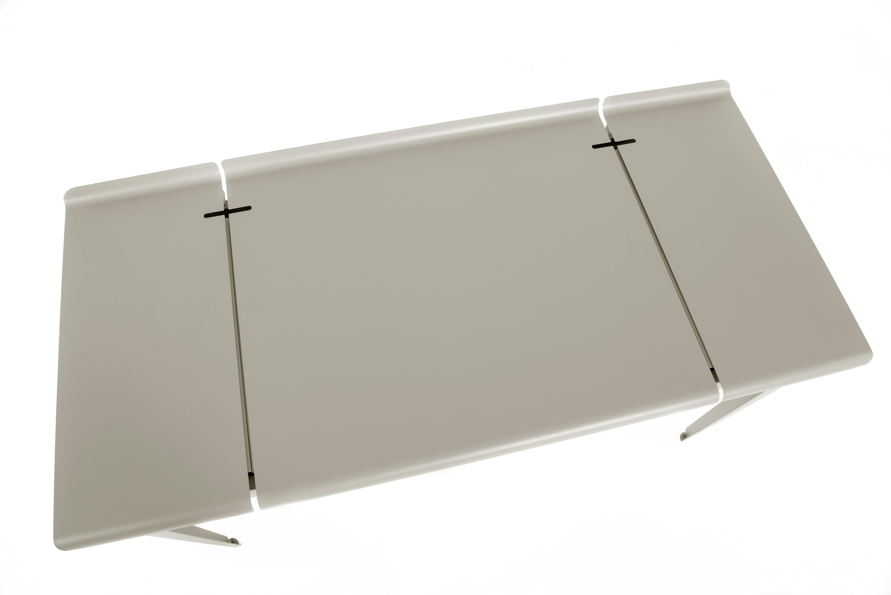 For Sale: Beige (Gris Soie) Large Flap Desk 60x130 in Pop Colors by Sebastian Berge and Tolix 2