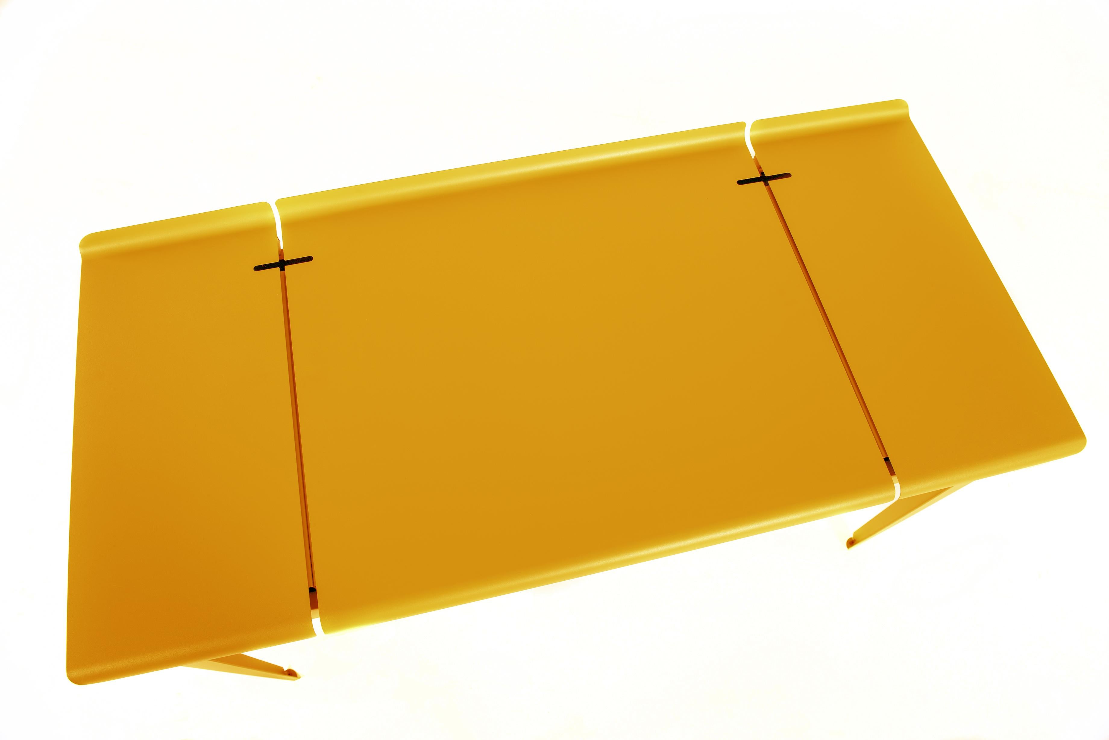 For Sale: Orange (Jaune Moutarde) Large Flap Desk 60x130 in Pop Colors by Sebastian Berge and Tolix 2