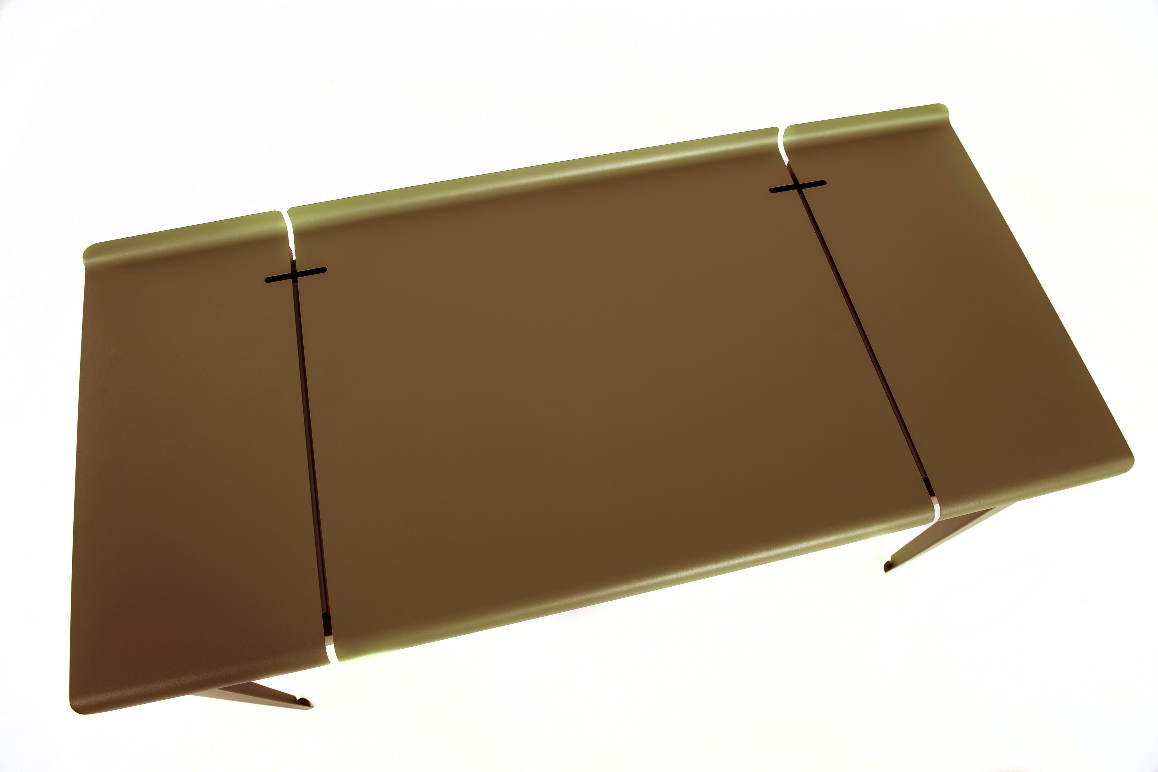 For Sale: Brown (Kaki) Large Flap Desk 60x130 in Pop Colors by Sebastian Berge and Tolix 2