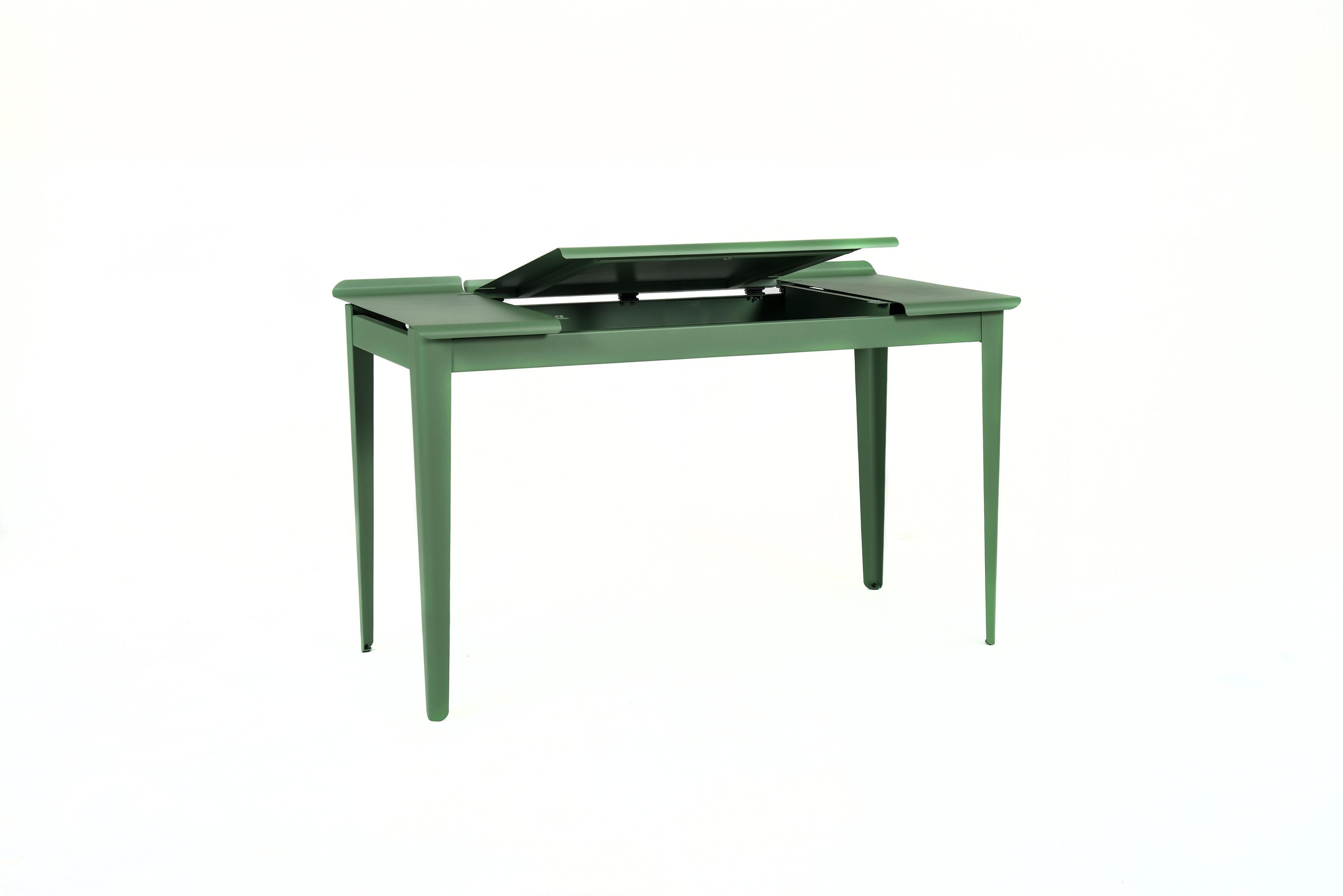 For Sale: Green (Romarin) Large Flap Desk 60x130 in Pop Colors by Sebastian Berge and Tolix 3