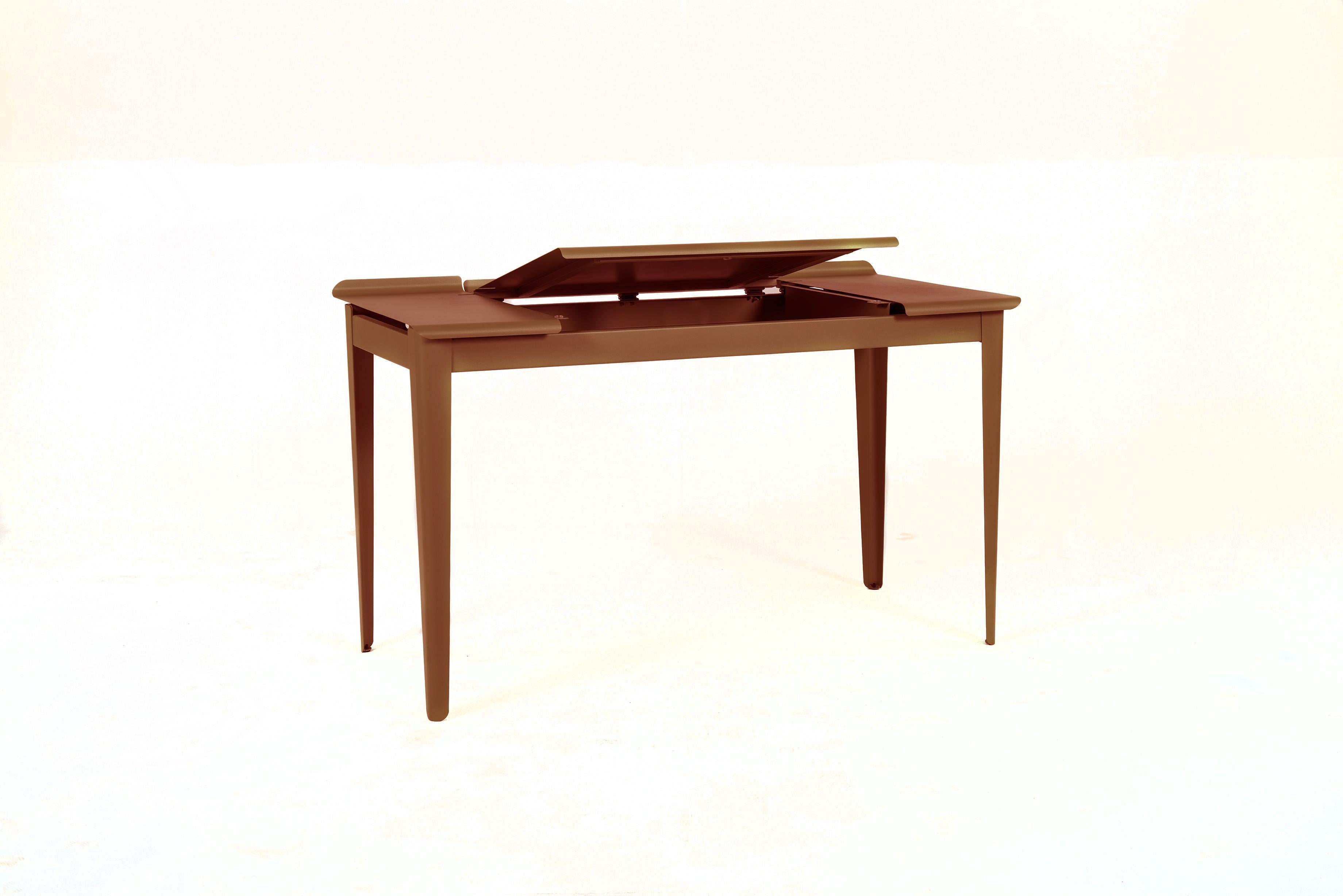 For Sale: Brown (Rouille Fauve) Large Flap Desk 60x130 in Pop Colors by Sebastian Berge and Tolix 3