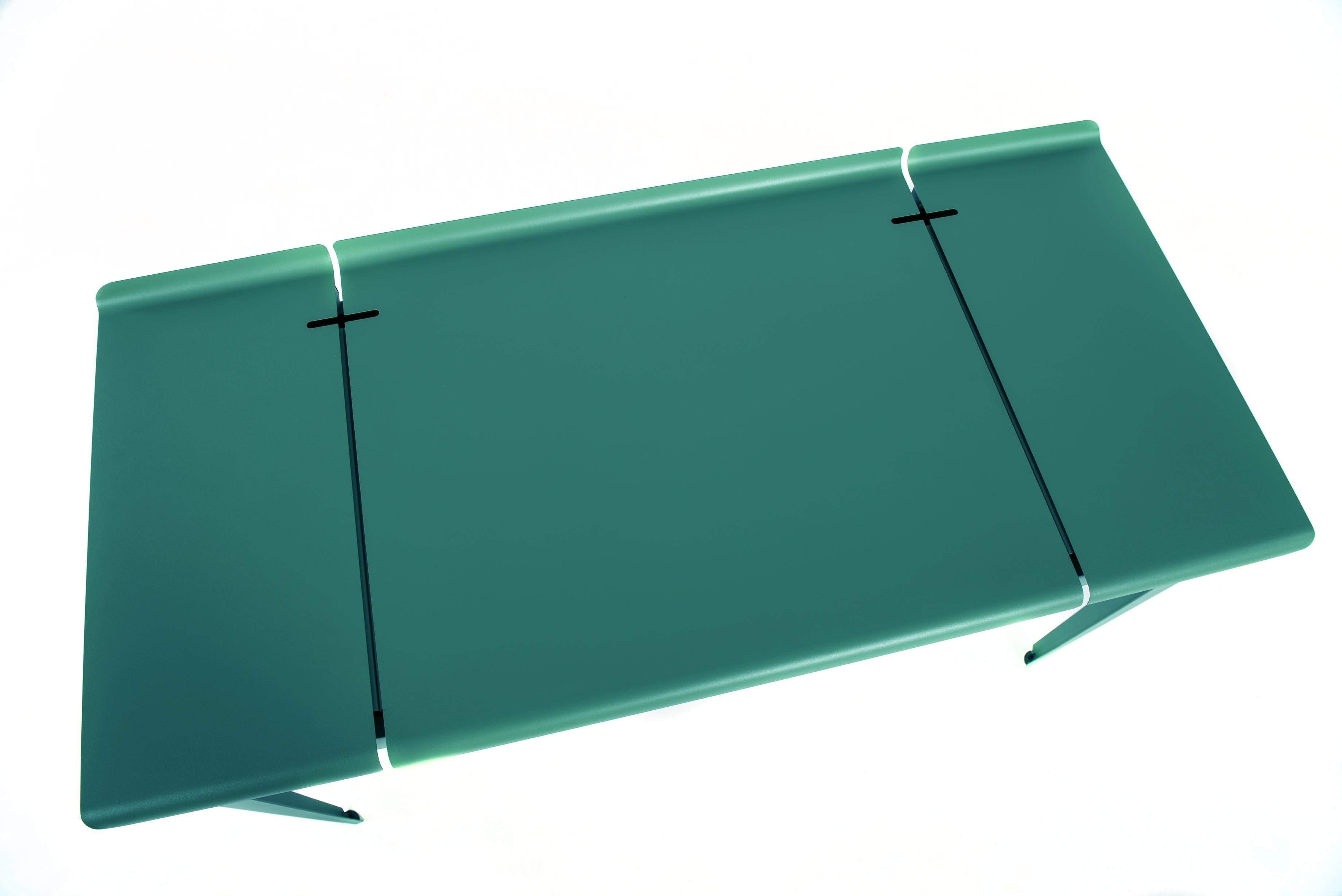 For Sale: Green (Vert Canard) Large Flap Desk 60x130 in Pop Colors by Sebastian Berge and Tolix 2