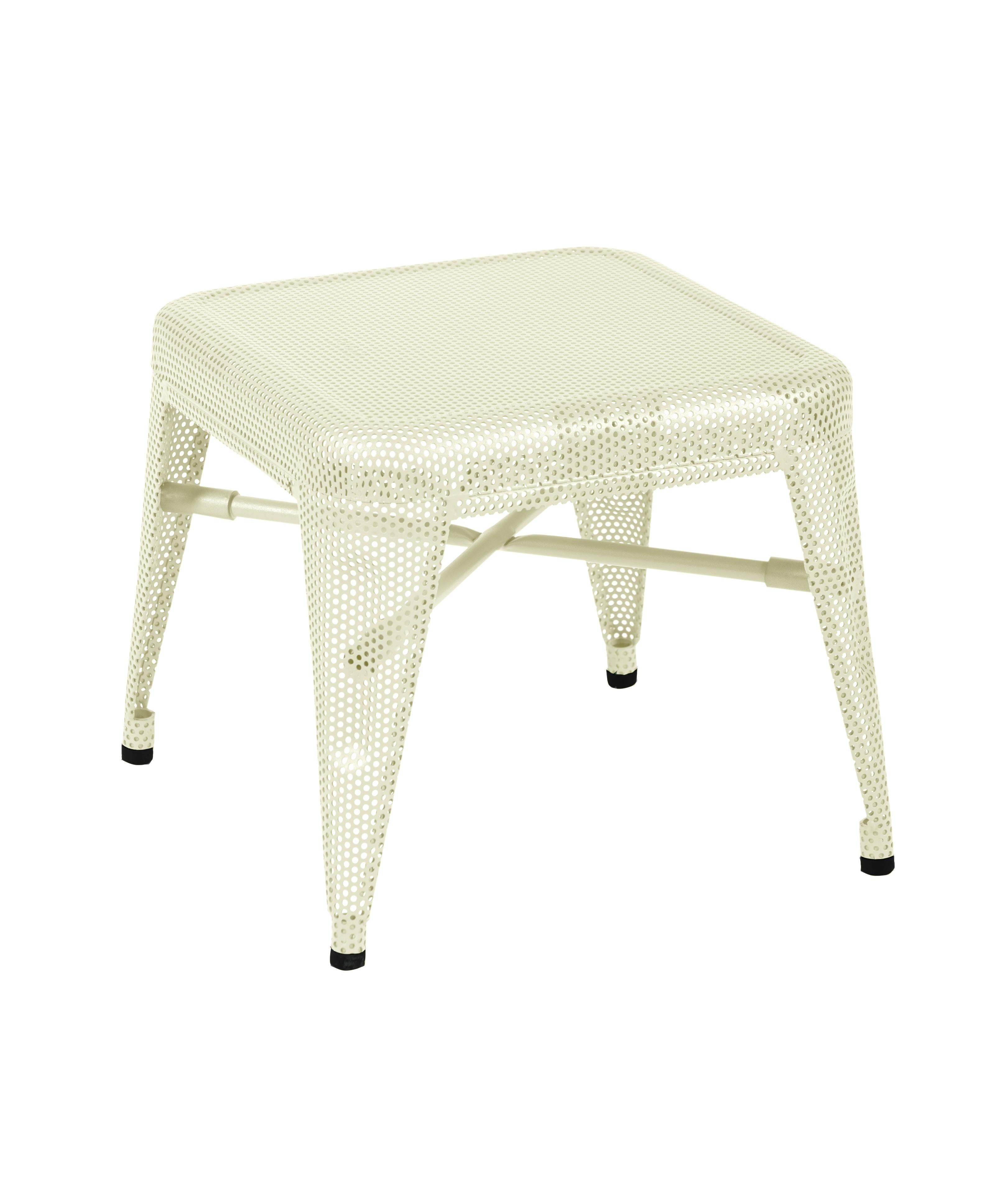 For Sale: White (Ivoire) H30 Indoor Perforated Steel Stool in Essential Colors by Tolix