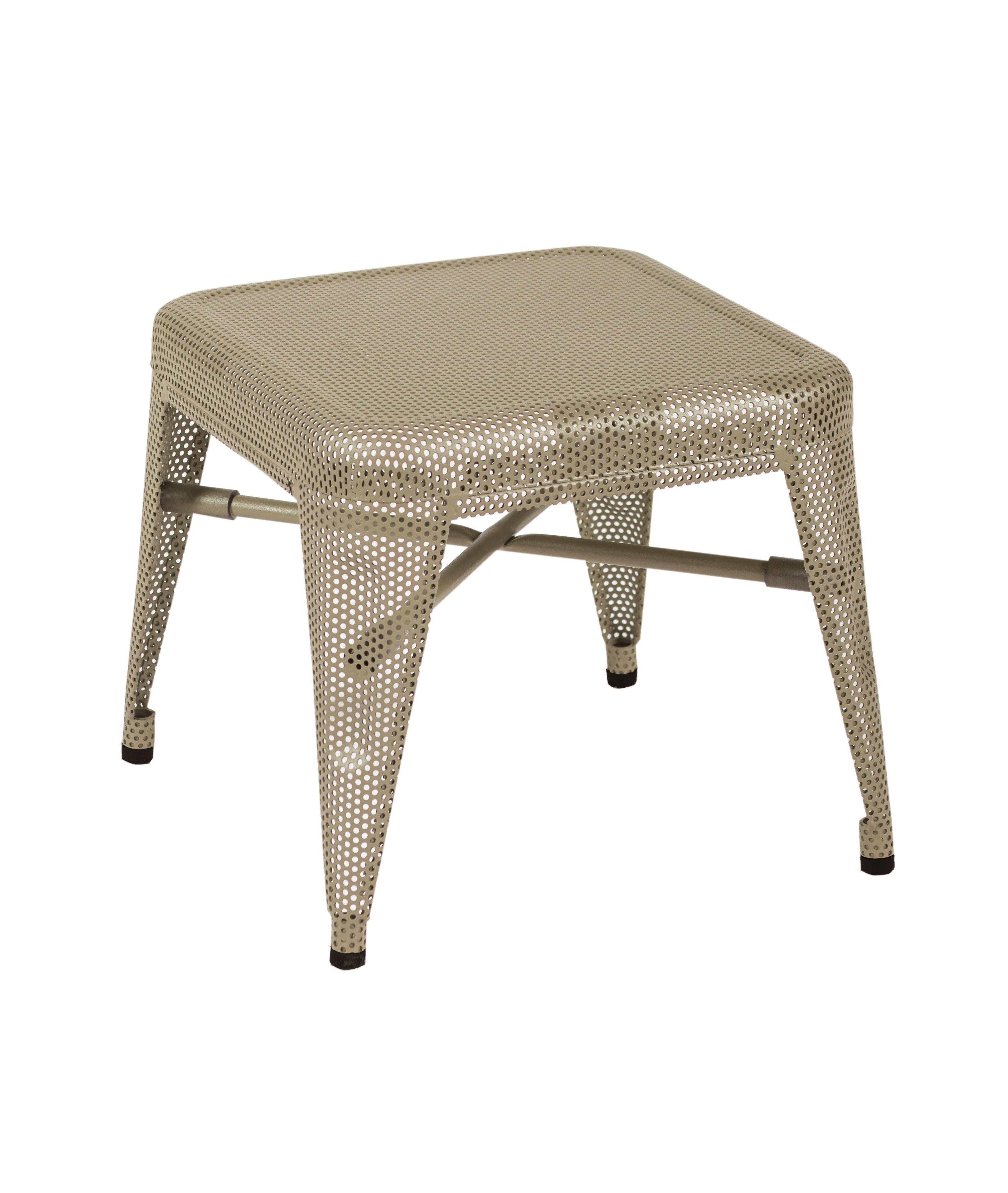 For Sale: Brown (Muscade) H30 Indoor Perforated Steel Stool in Essential Colors by Tolix