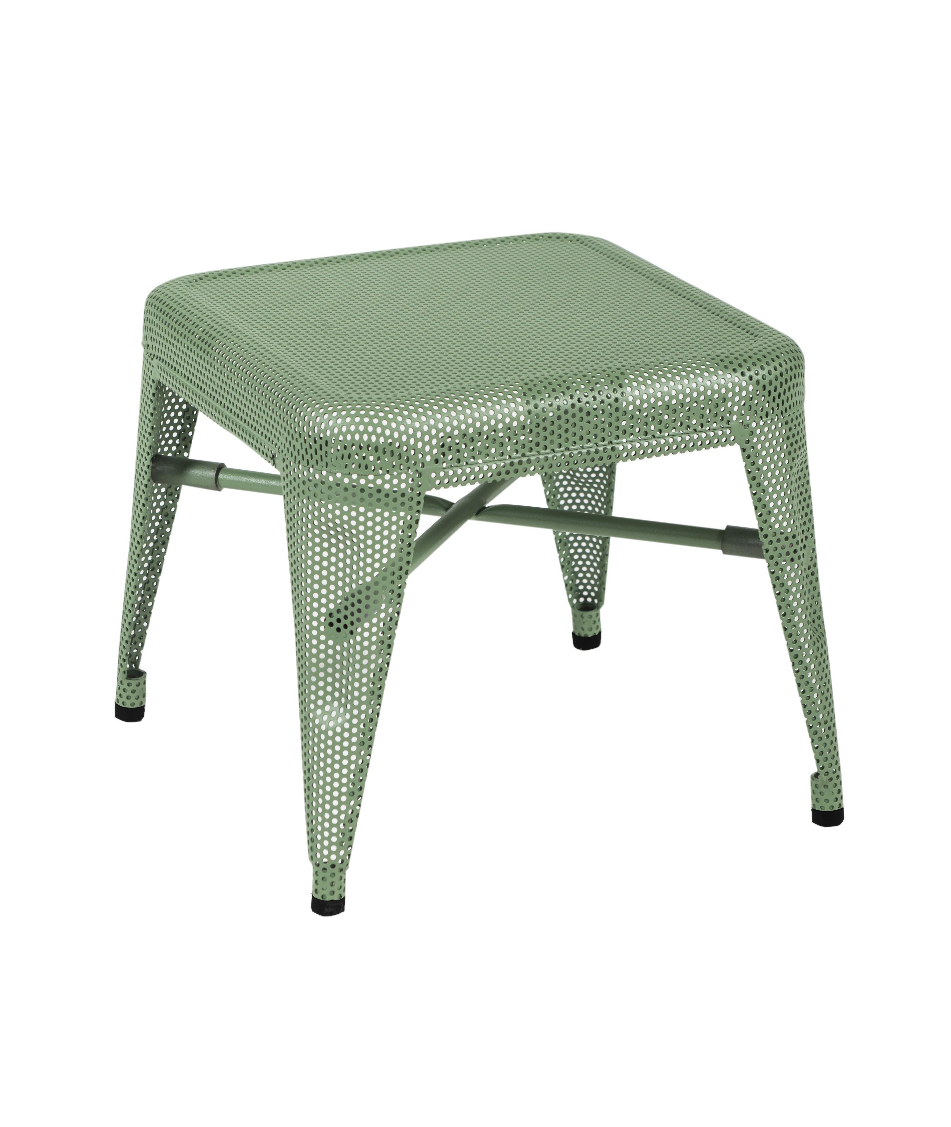 For Sale: Green (Romarin) H30 Indoor Perforated Steel Stool in Pop Colors by Tolix