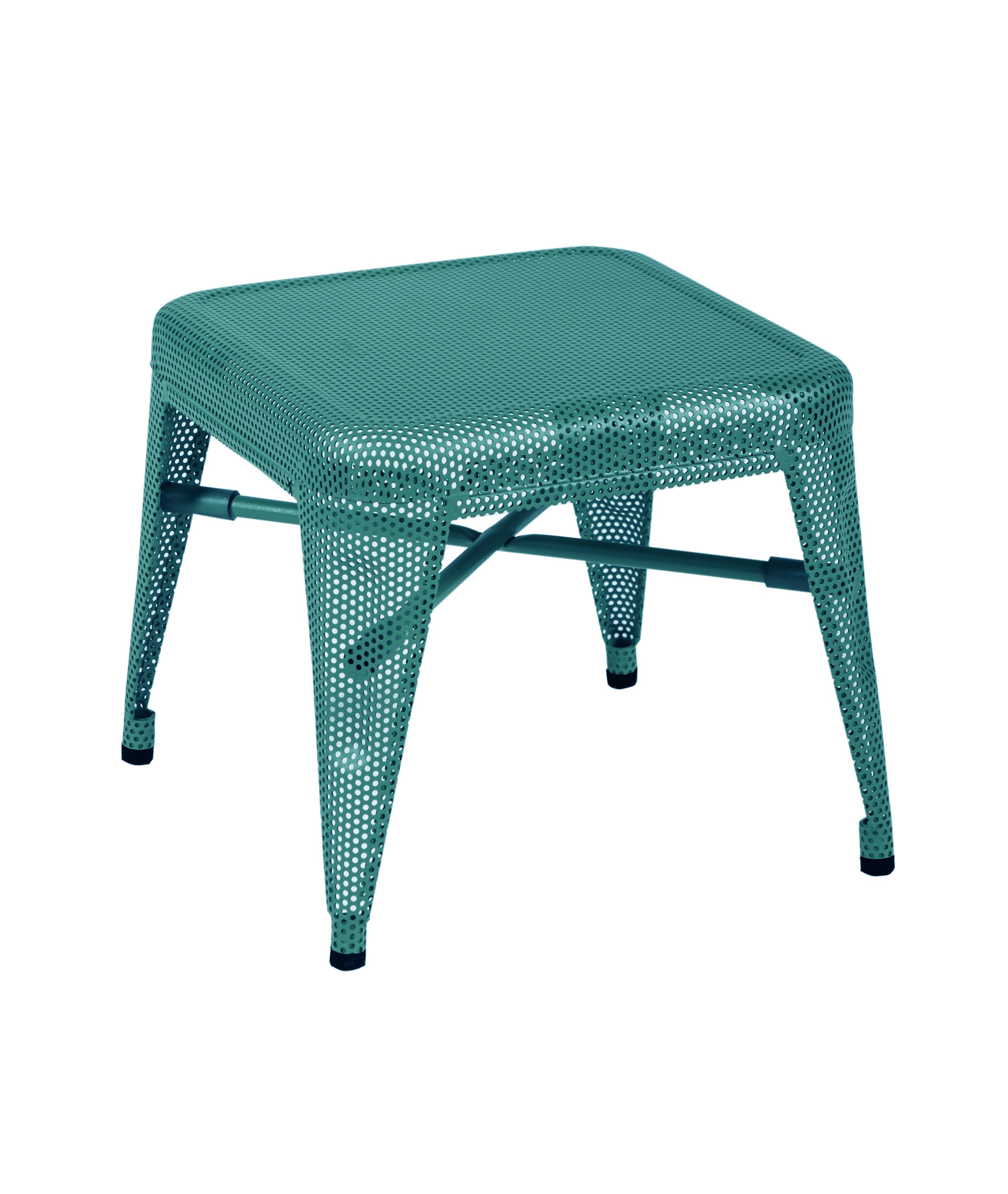 For Sale: Green (Vert Canard) H30 Indoor Perforated Steel Stool in Pop Colors by Tolix