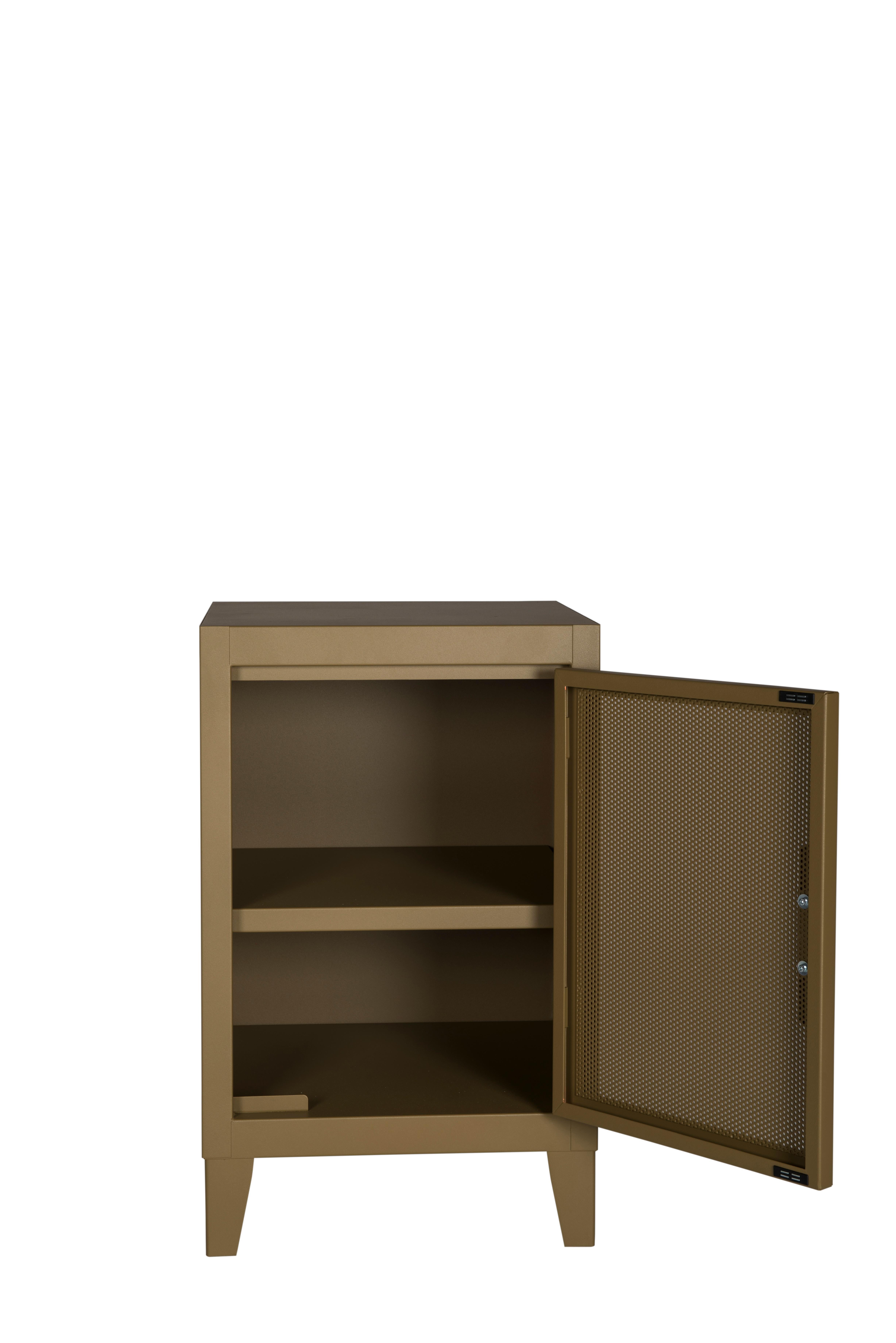 For Sale: Brown (Kaki) B1 H64 Perforated Mini Steel Locker in Pop Colors by Tolix 3