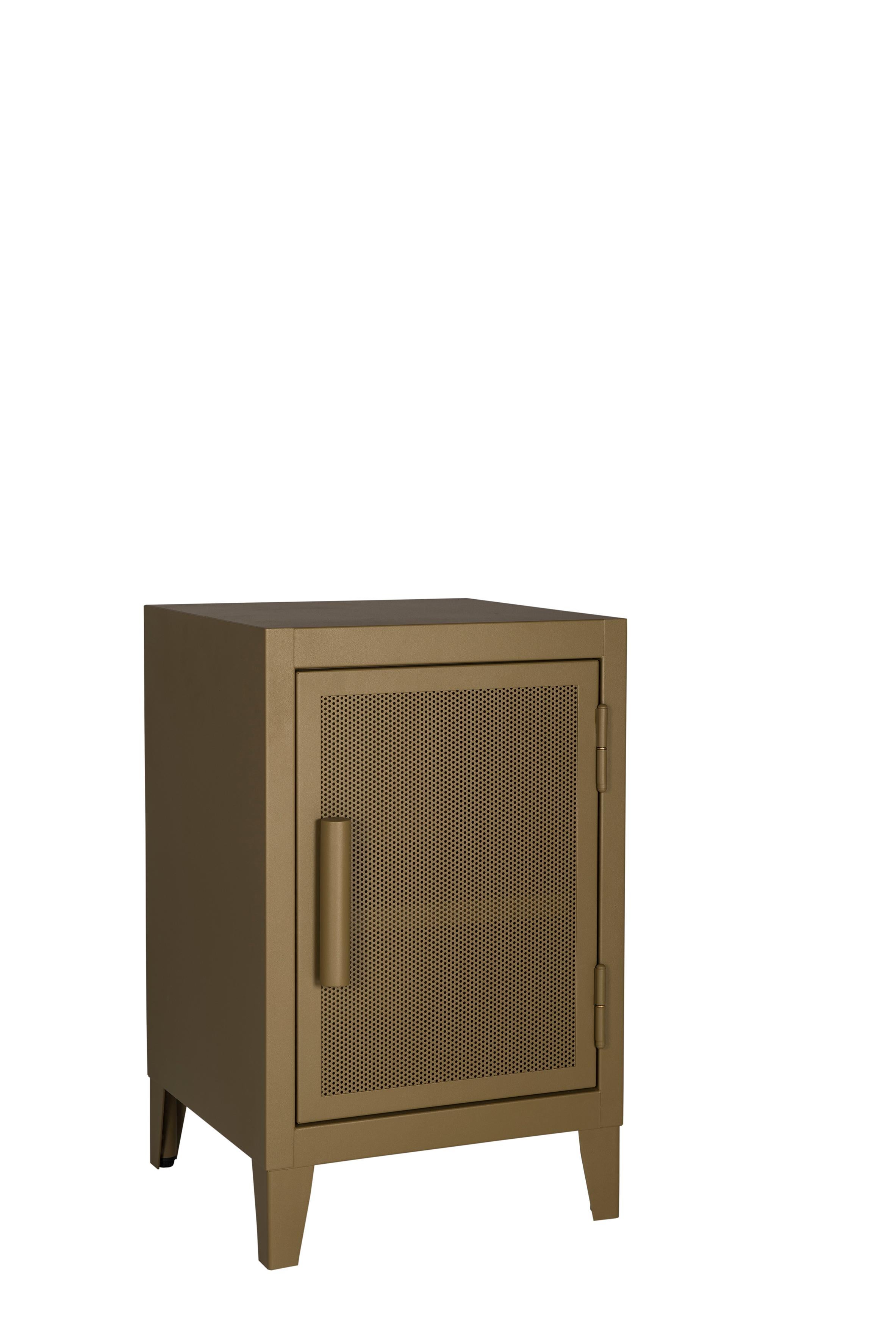 For Sale: Brown (Kaki) B1 H64 Perforated Mini Steel Locker in Pop Colors by Tolix 2