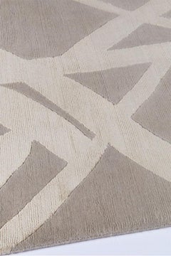 Channels Rug in Hand Knotted Wool and Silk by Kelly Wearstler