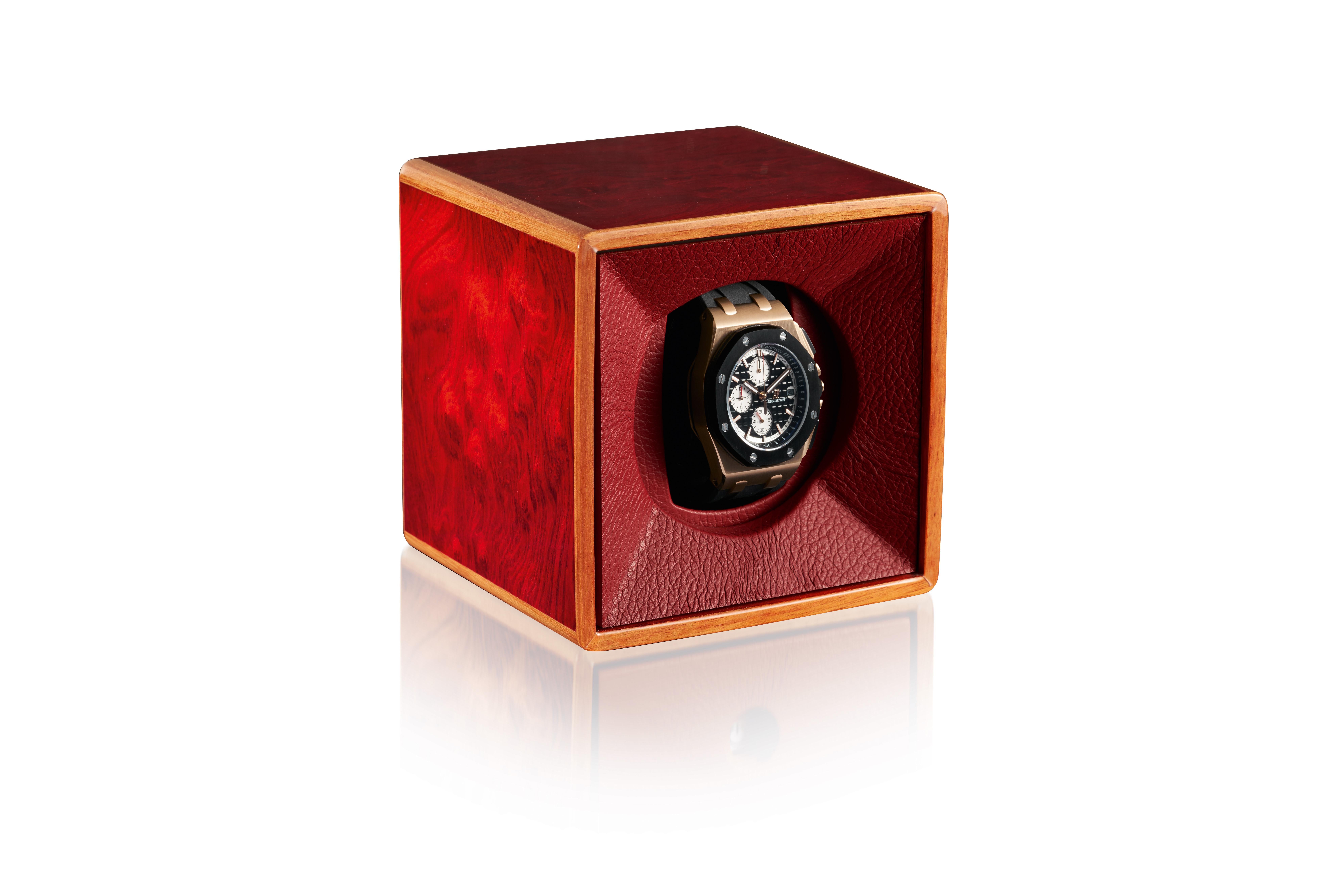 For Sale: Red (Red Briar) Agresti Tempo Unico Watch Winder