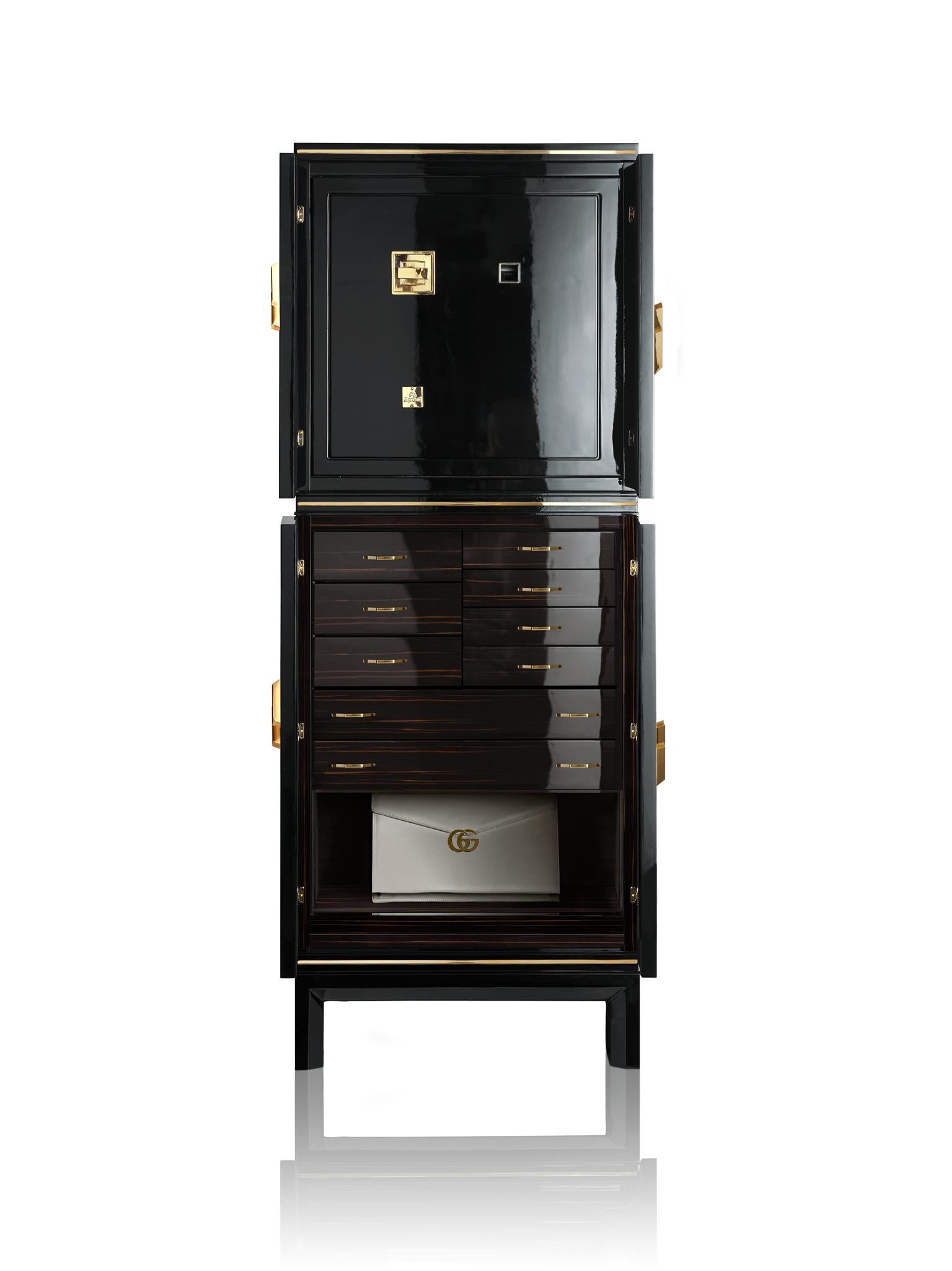 Black (Ebony) Agresti Magia Basic Jewelry Armoire