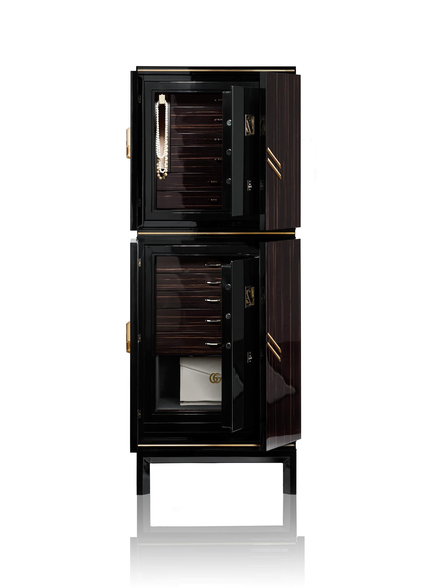 Armario joyero doble Agresti Magia Black (Ebony)