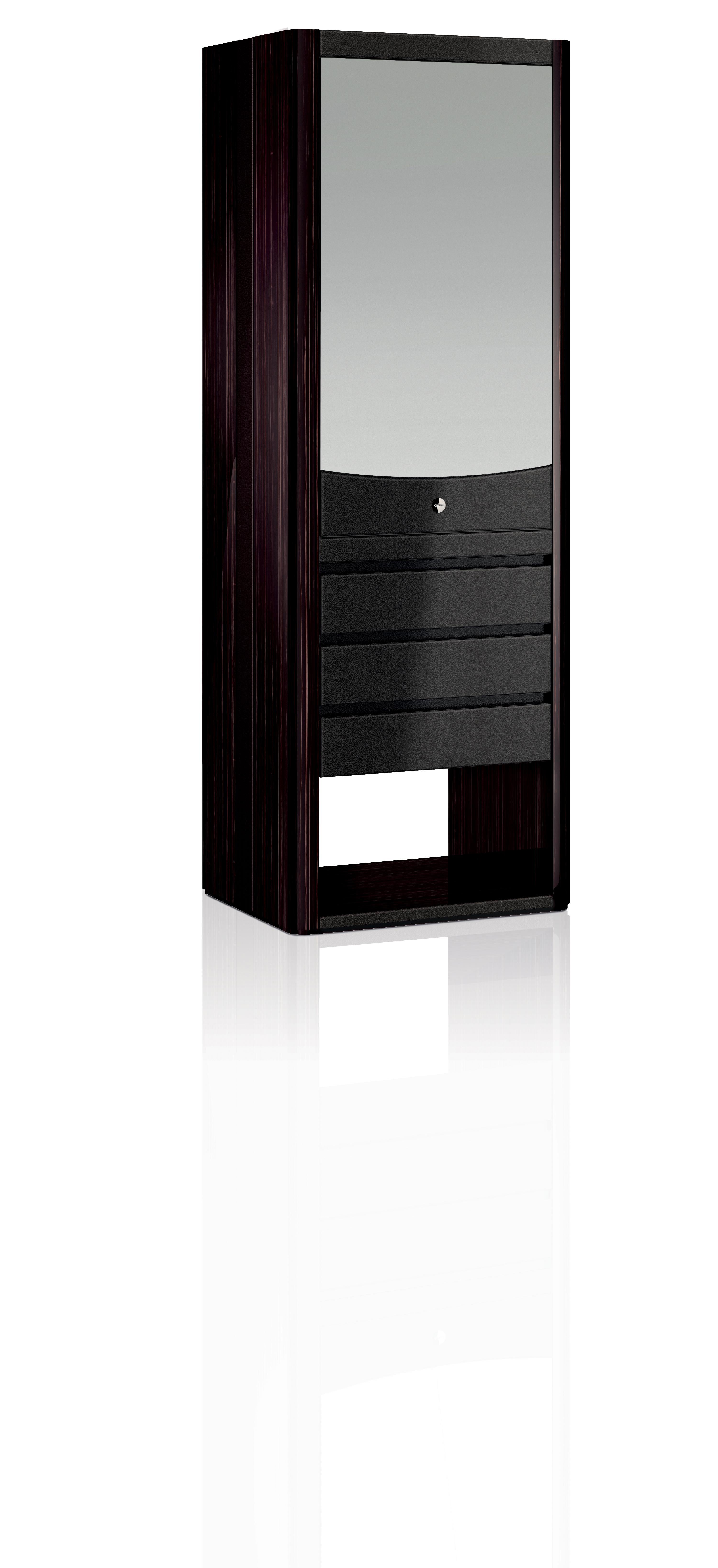 En vente : Black (Ebony) Armoire Smart Identity Agresti avec 6 remontoirs de montres 2