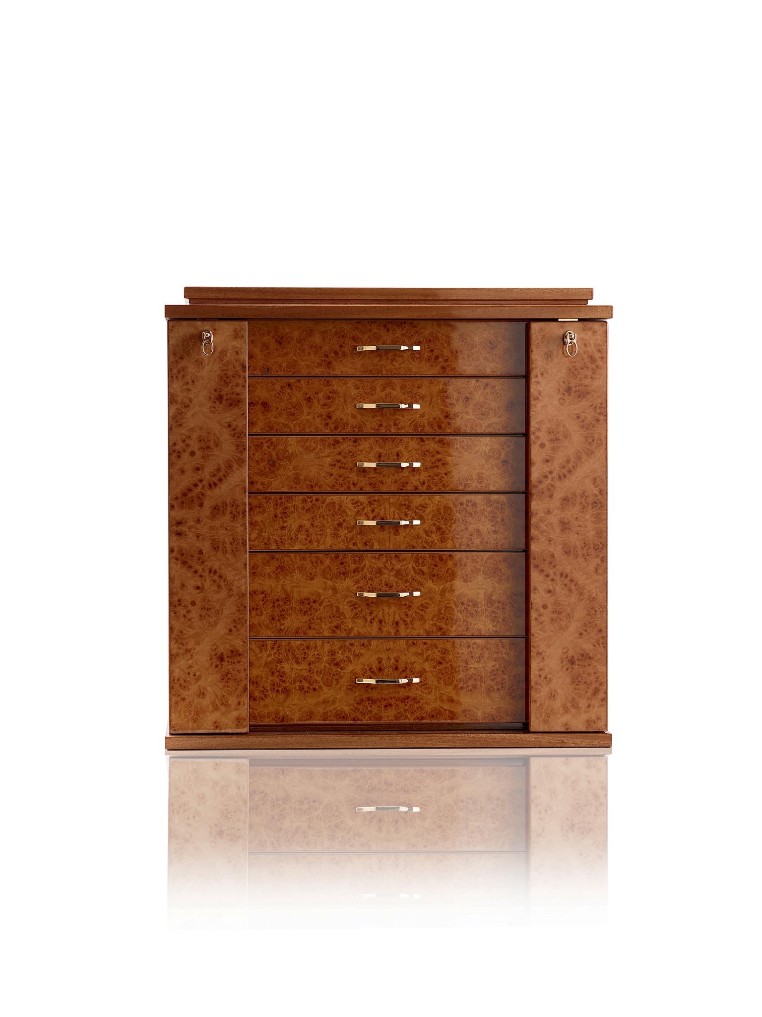 Brown (Briar Wood) Agresti Bijoux Jewelry Chest 2