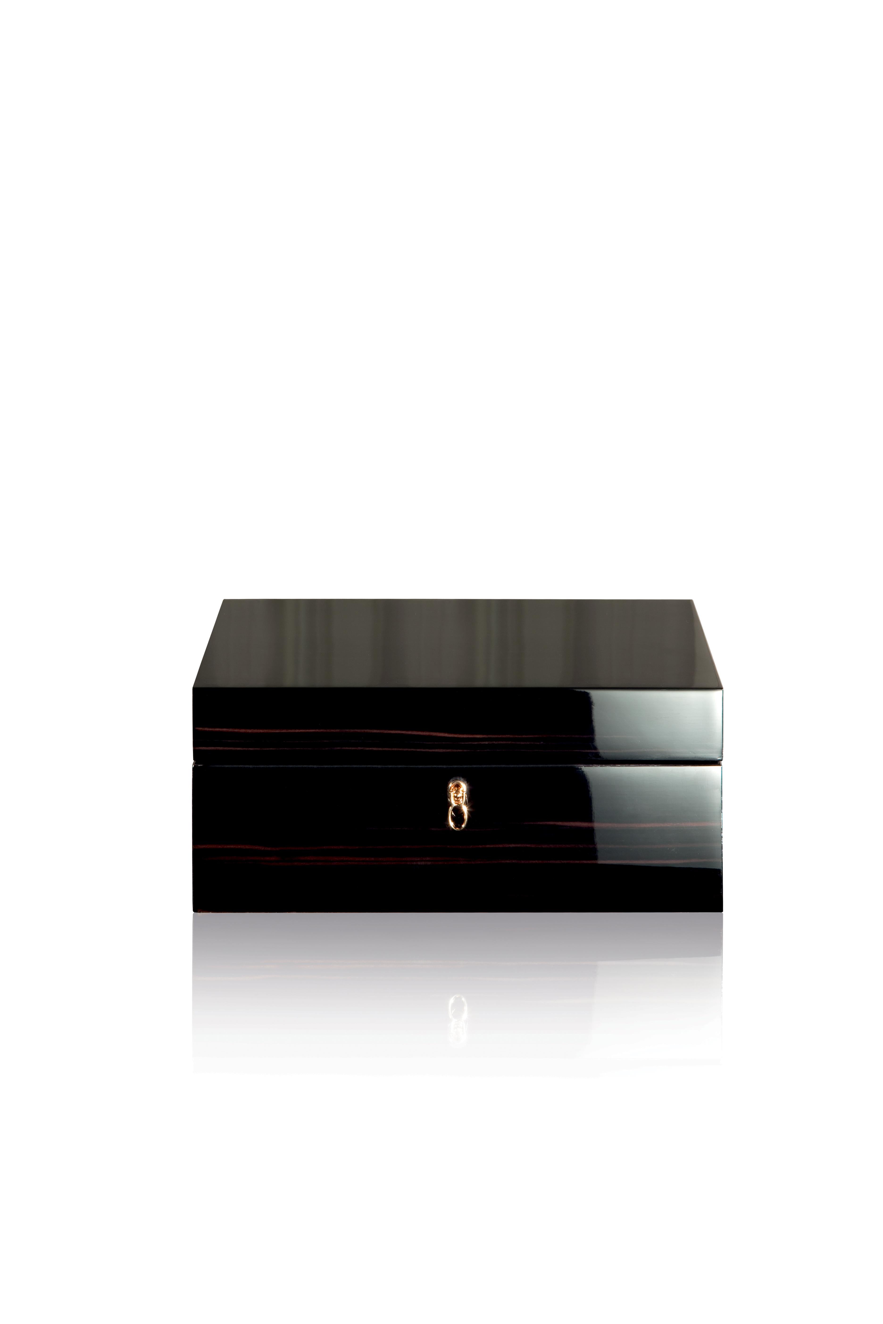 For Sale: Black (Ebony) Agresti Il Cofanetto Jewelry Box
