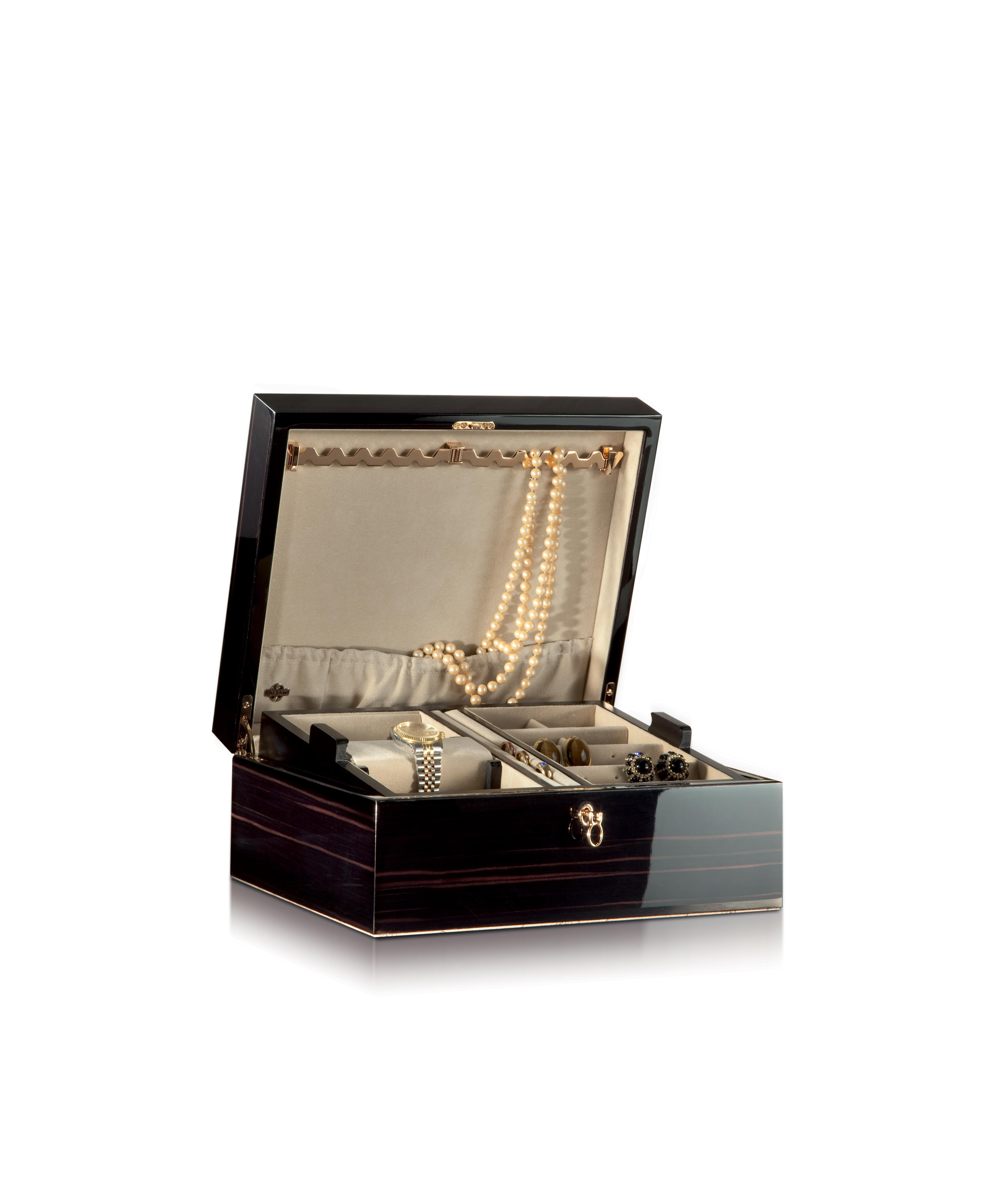 For Sale: Black (Ebony) Agresti Il Cofanetto Jewelry Box 2