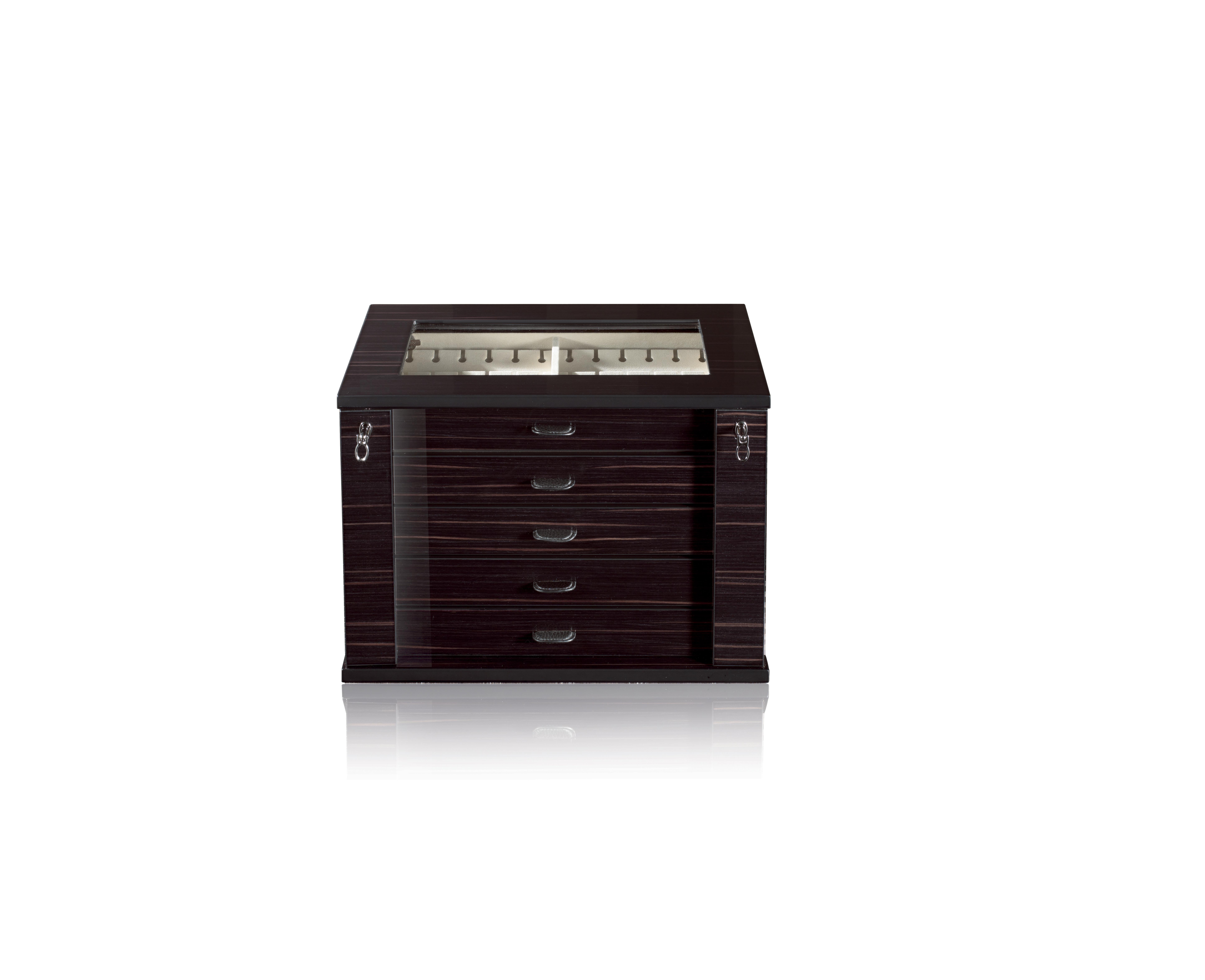 Black (Ebony) Chest for 54 Cufflinks Collezioni Gemelle Agresti