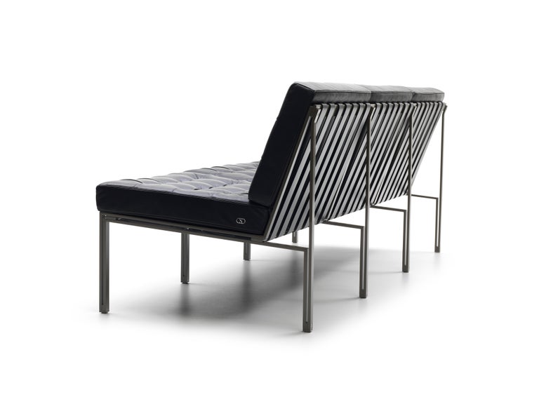 Customizable KT221 Bauhaus ThreeSeat Sofa in Tufted Natural Leather