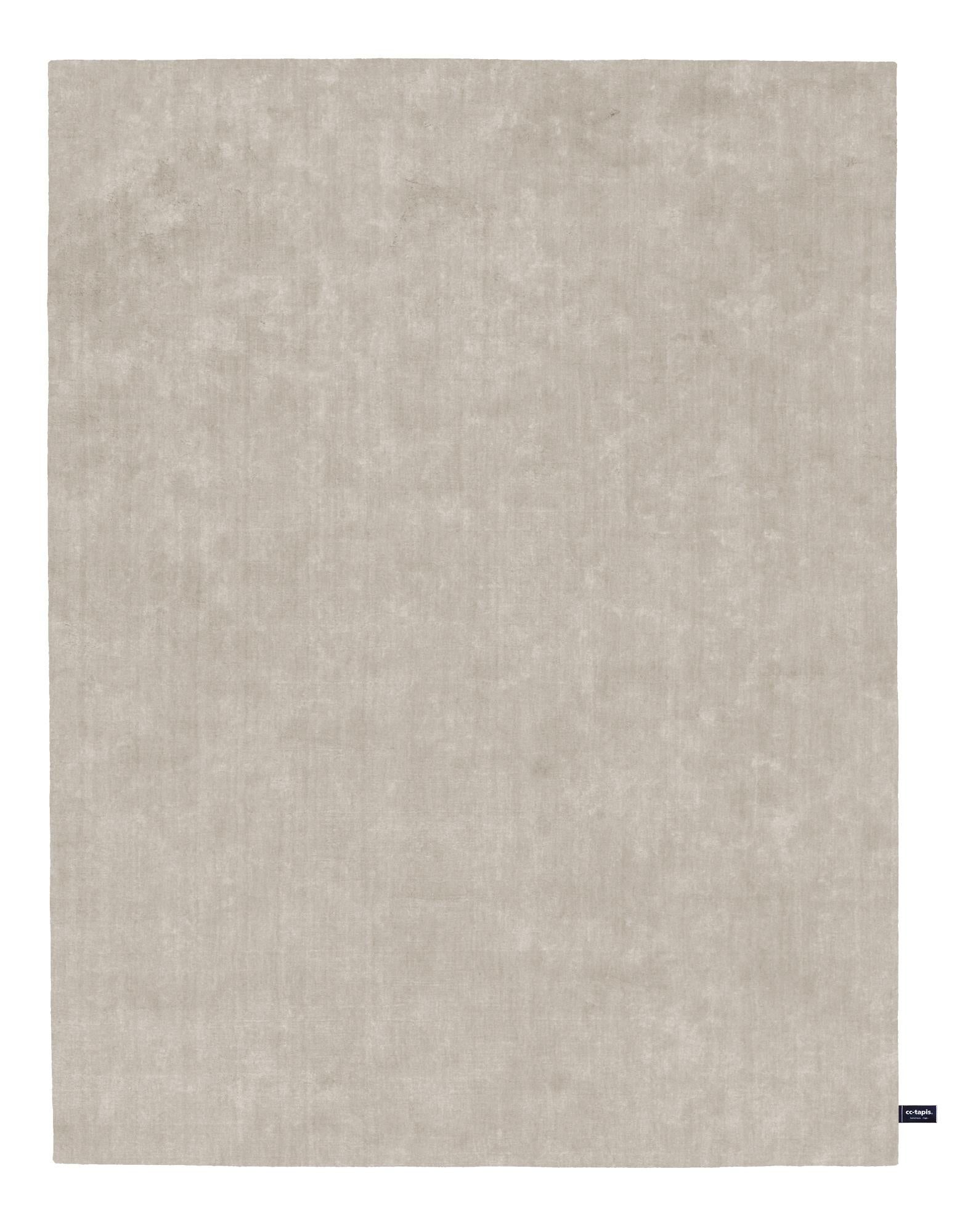 Im Angebot: cc-tapis Uni-Teppich aus Leinen Normalflor, Brown (Sand)