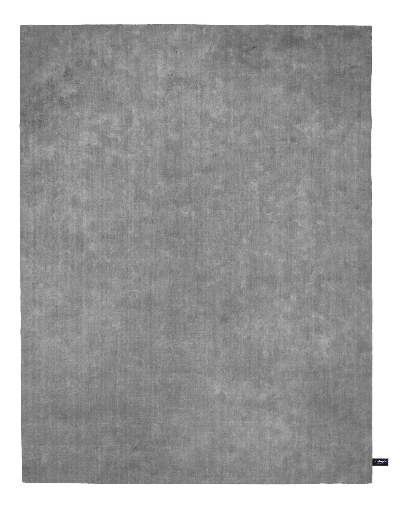 For Sale: Gray (Light Grey) cc-tapis Uni Rug in Linen High Pile