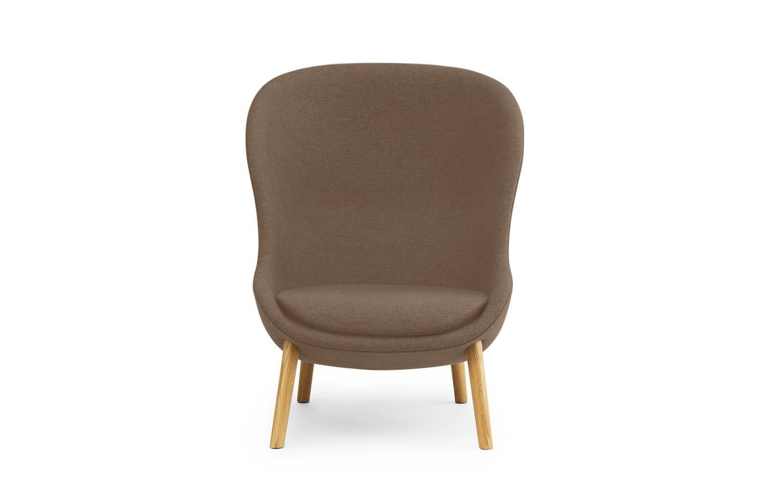 For Sale: Brown (Sørensen Leather Spectrum Mix) Normann Copenhagen Hyg Lounge Chair High Oak in Sørensen Spectrum Leather