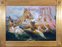 The Triumph of Amphitrite - Large 19th Century Symbolist Oil Painting