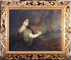 The Muse Terpsichore - Large 19th Century Portrait of the Ancient Greek Goddess