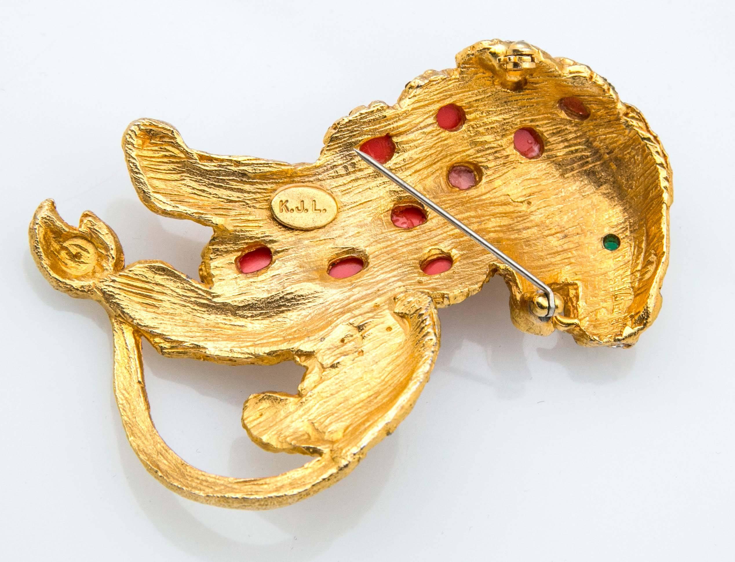 Women's 1960s K.J.L. Lion Brooch 