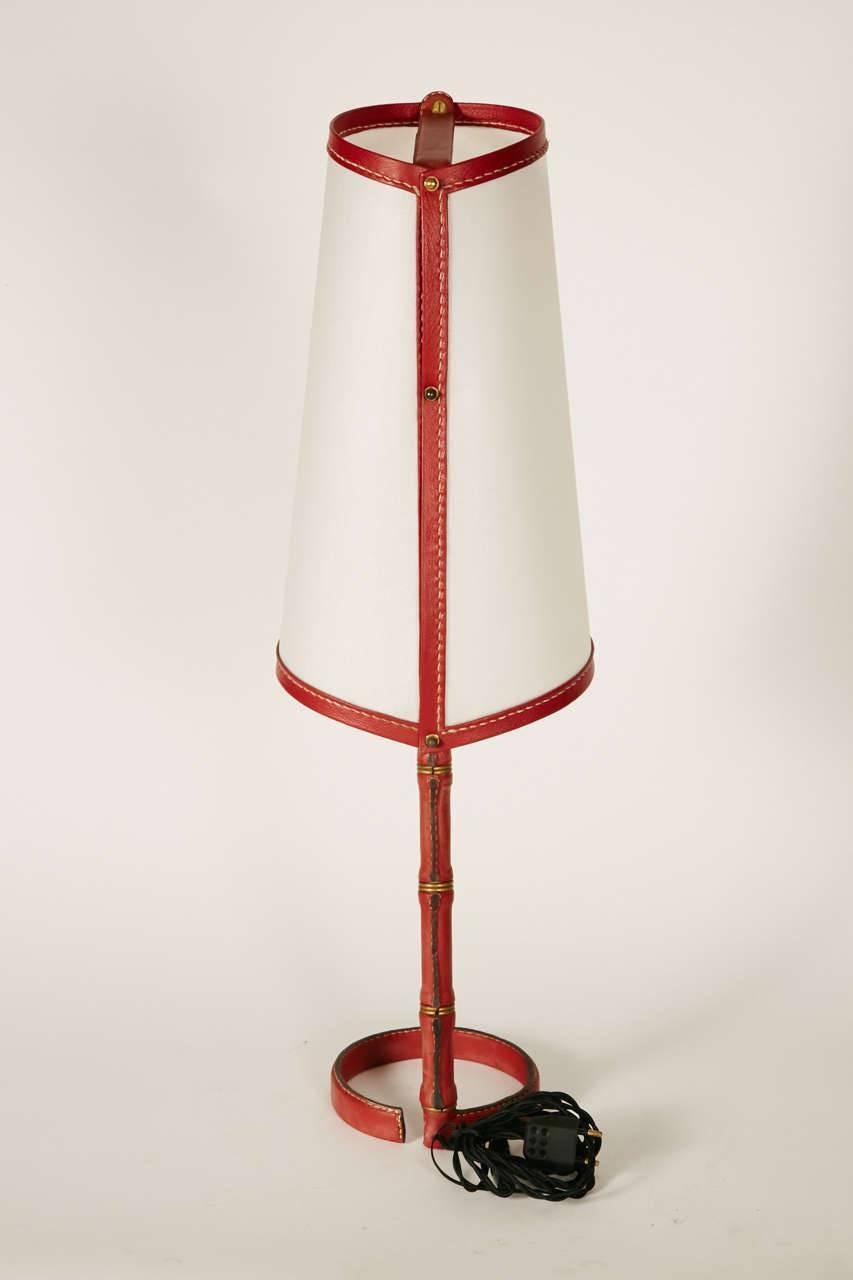 1950s Lamp by Jacques Adnet In Excellent Condition For Sale In New York, NY