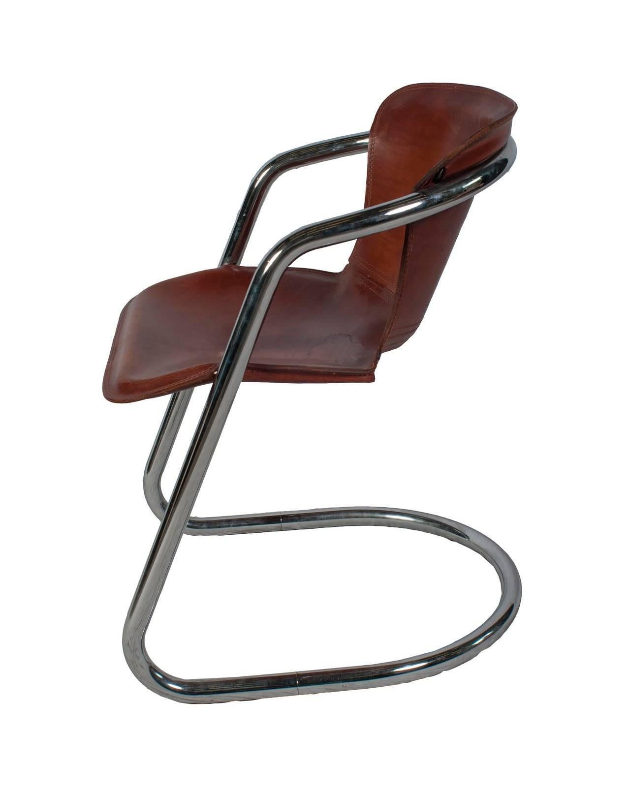 cognac leather dining chairs