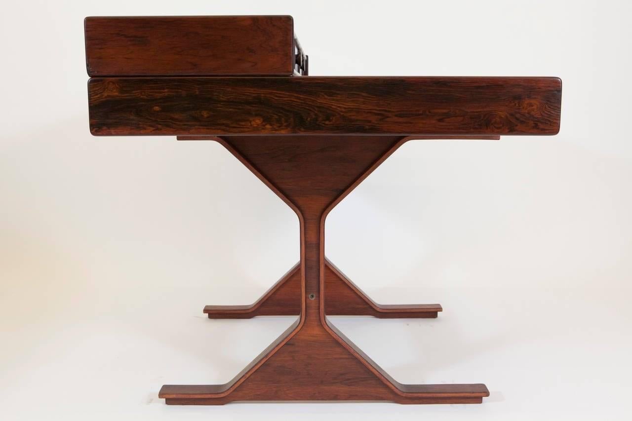 Mid-Century Modern Gianfranco Frattini Rosewood Writing Desk For Sale