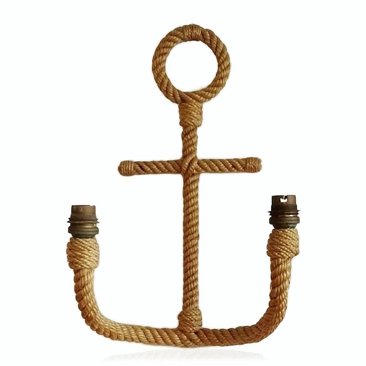 Marine theme anchor sconce by Audoux Minnet.
European socket and wiring.
