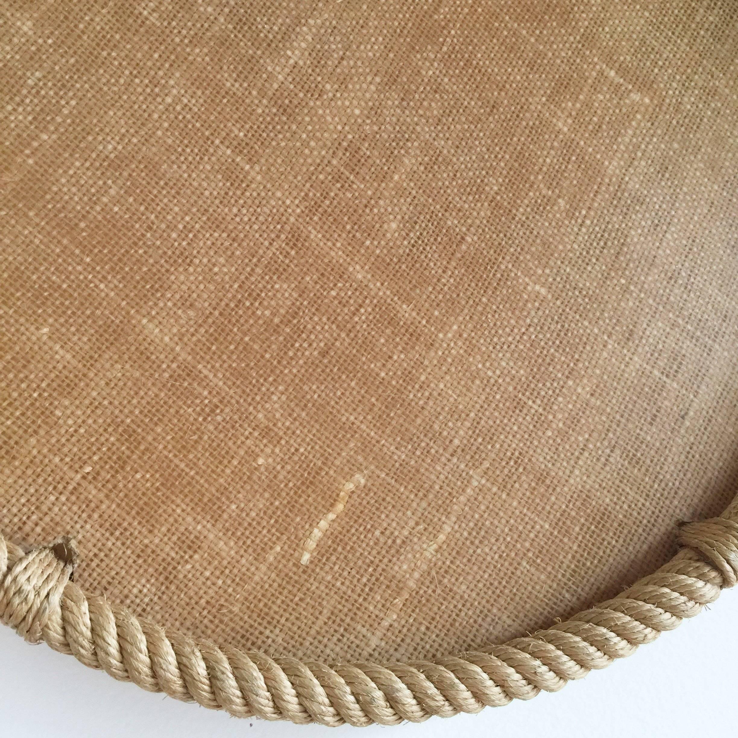 Rope and Raffia Mesh Resin Tray by Audoux Minet, France, 1960s at 1stDibs