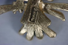 1960s Beautiful Signed Crown Trifari Jeweled Owl Brooch